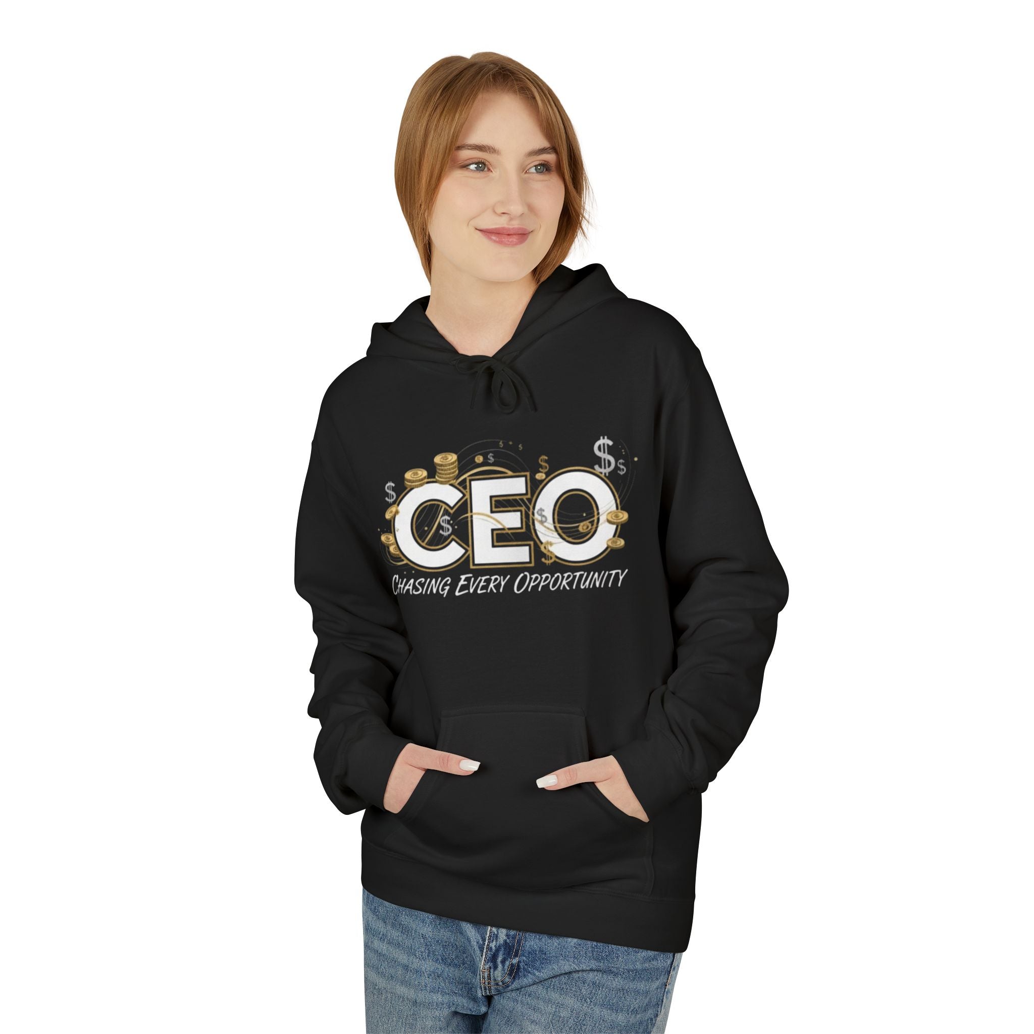 CEO "Chasing Every Opportunity" Hoodie (Entrepreneur Money Graphic Pullover)