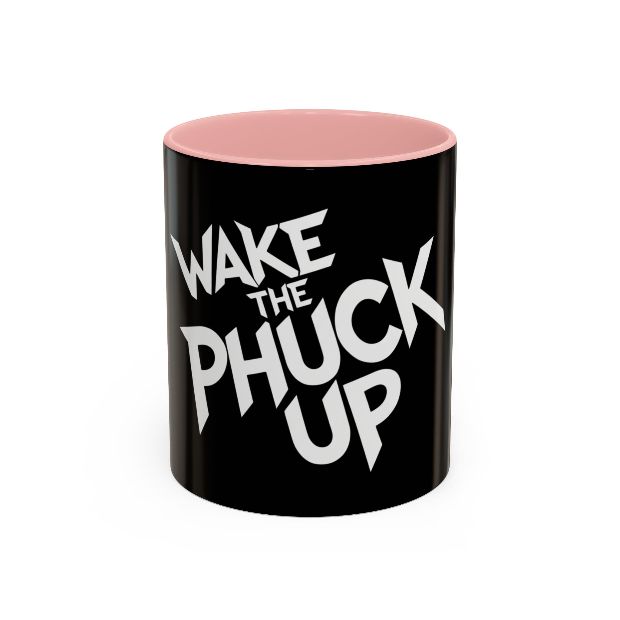 Wake the Phuck Up Coffee Mug   ( Funny Offensive Morning Mug, Bold Typography 11/15oz)