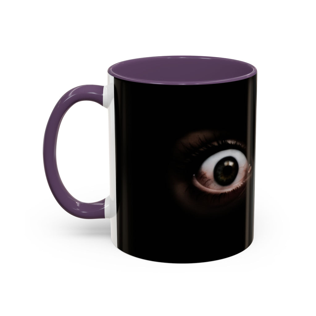 Wide Awake Eyes Black Ceramic Mug (11/15 oz)