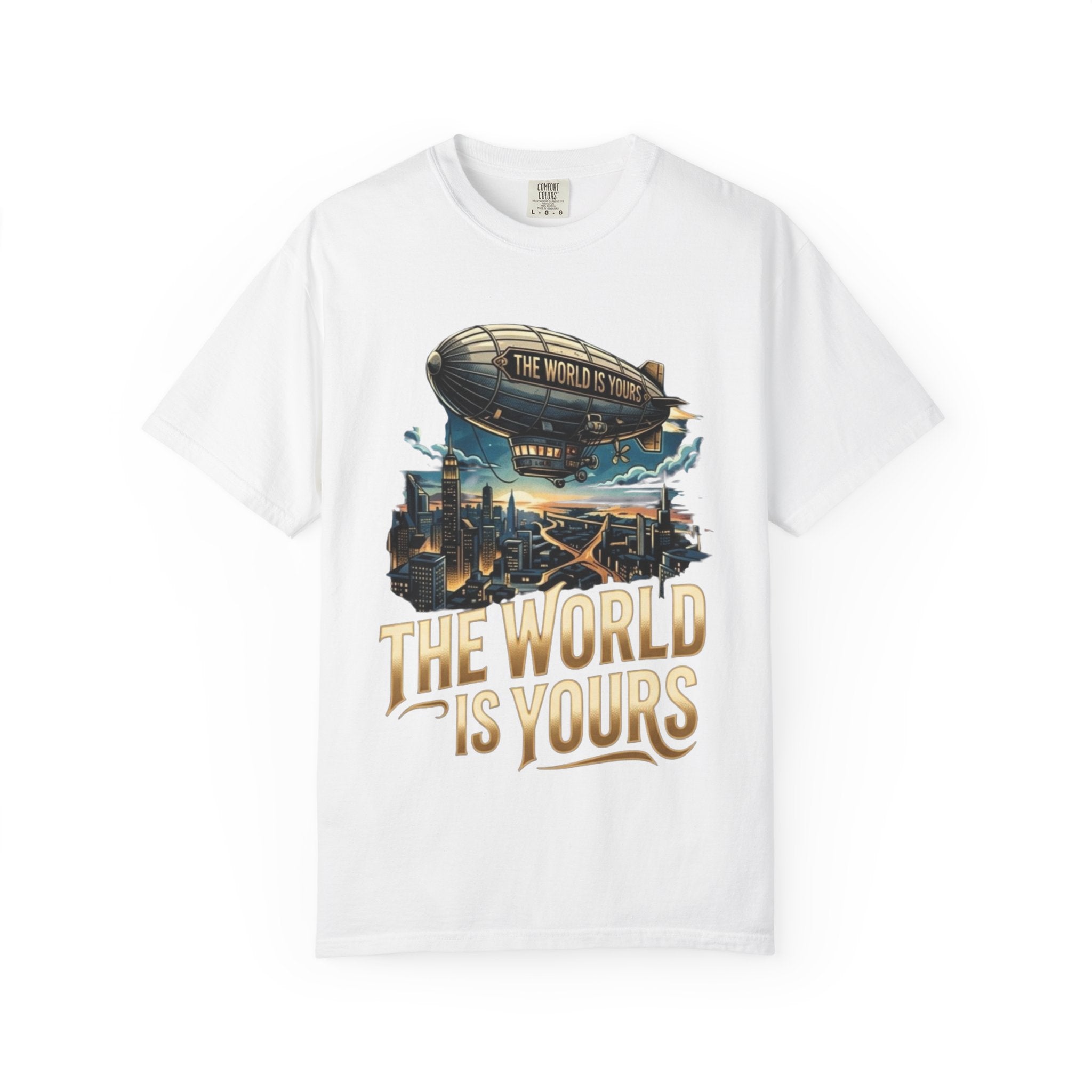 The World Is Yours Tee — Vintage Airship Graphic T-Shirt