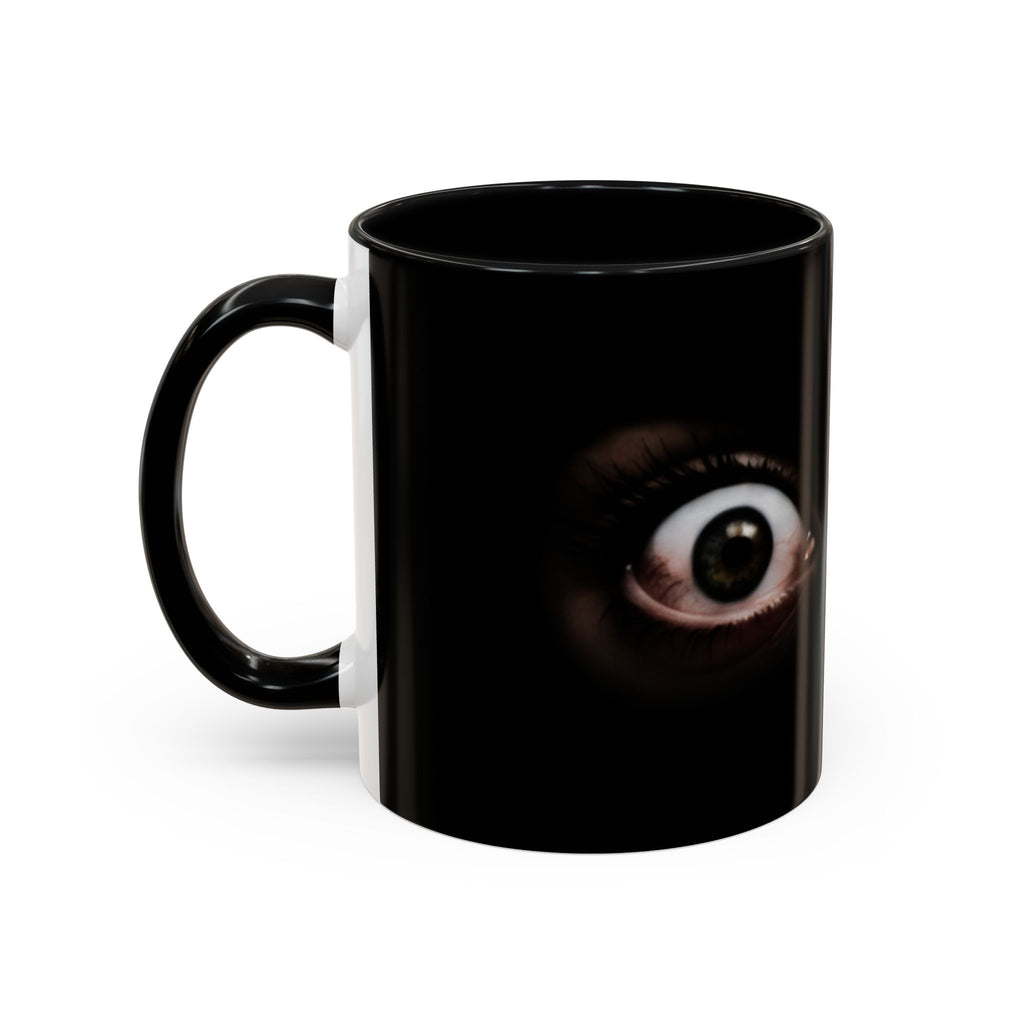 Wide Awake Eyes Black Ceramic Mug (11/15 oz)