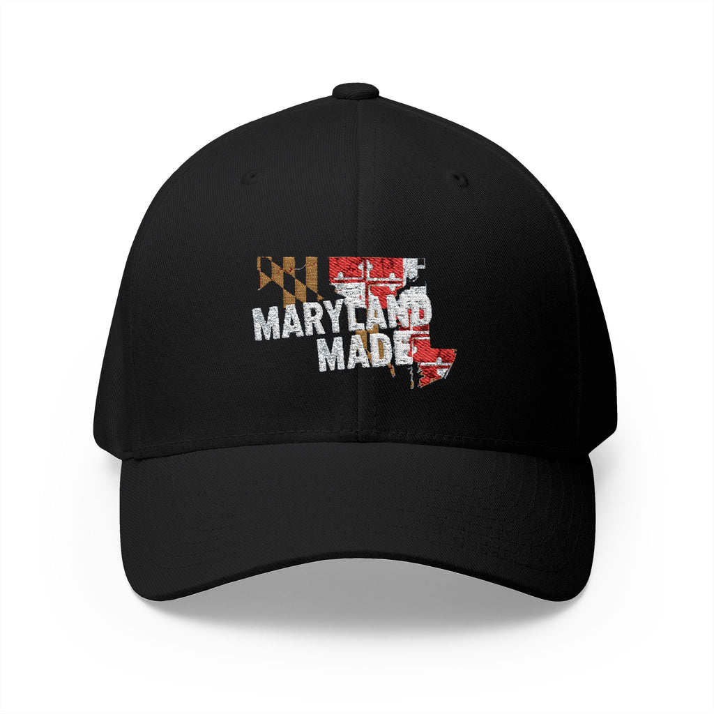 Maryland Made Embroidered Baseball Cap (State Flag Map Hat)