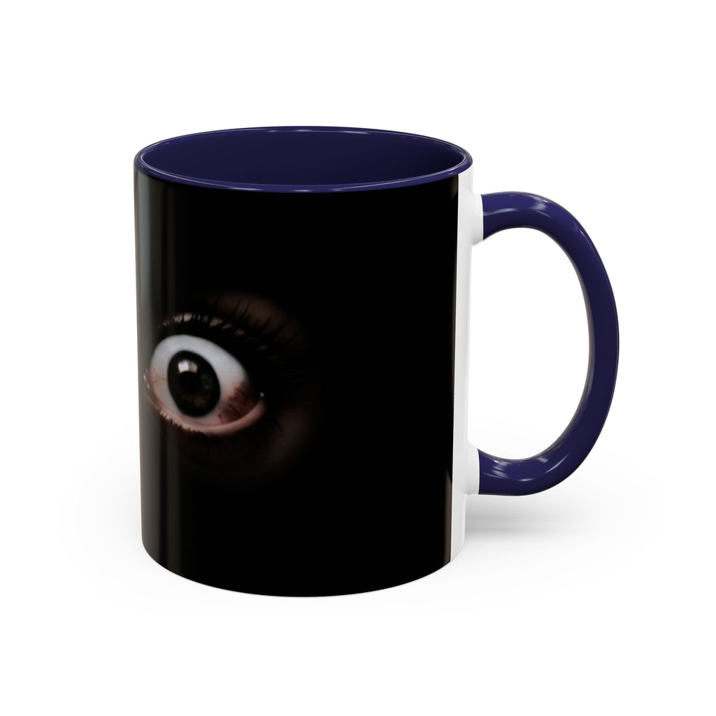 Wide Awake Eyes Black Ceramic Mug (11/15 oz)