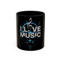 I Love Music Accent Coffee Mug  (11/15 oz)