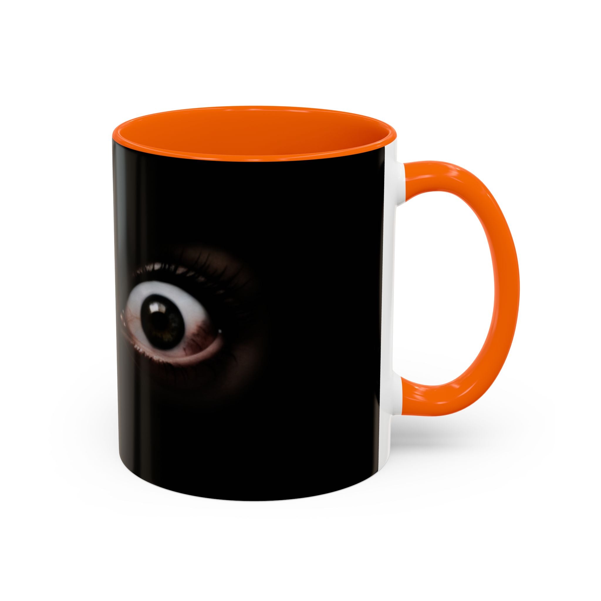 Wide Awake Eyes Black Ceramic Mug (11/15 oz)