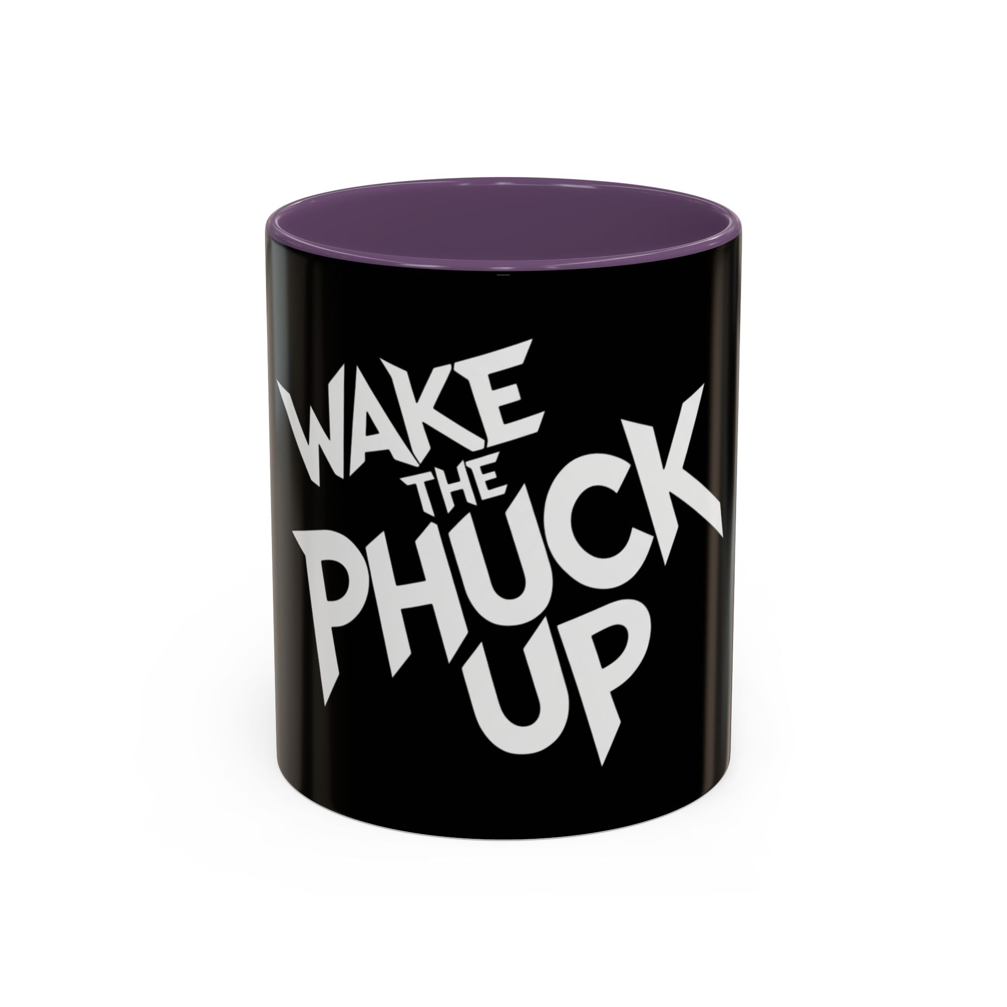 Wake the Phuck Up Coffee Mug   ( Funny Offensive Morning Mug, Bold Typography 11/15oz)
