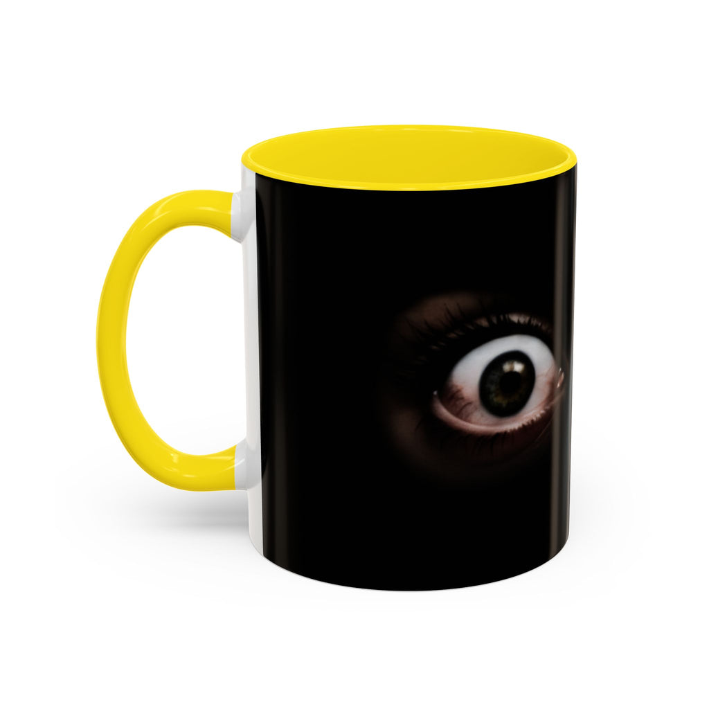 Wide Awake Eyes Black Ceramic Mug (11/15 oz)