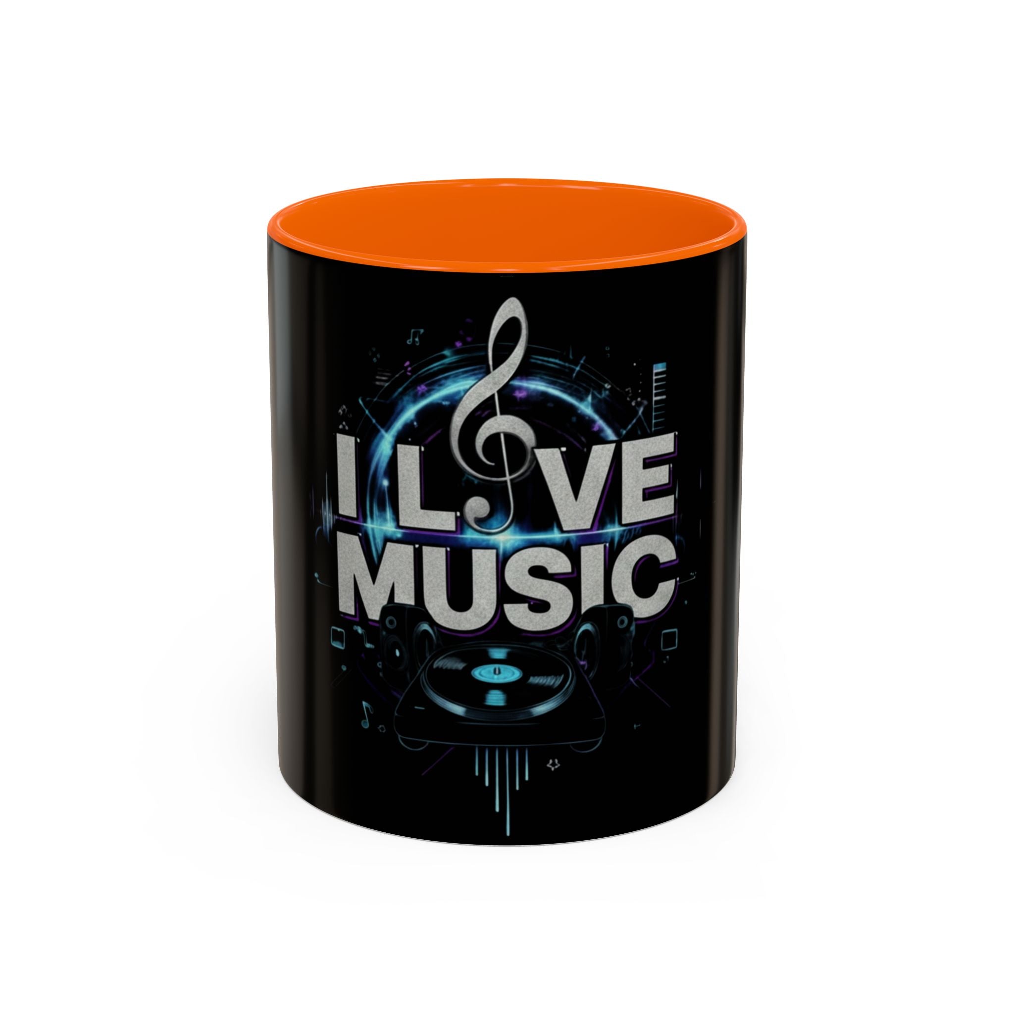 I Love Music Accent Coffee Mug  (11/15 oz)
