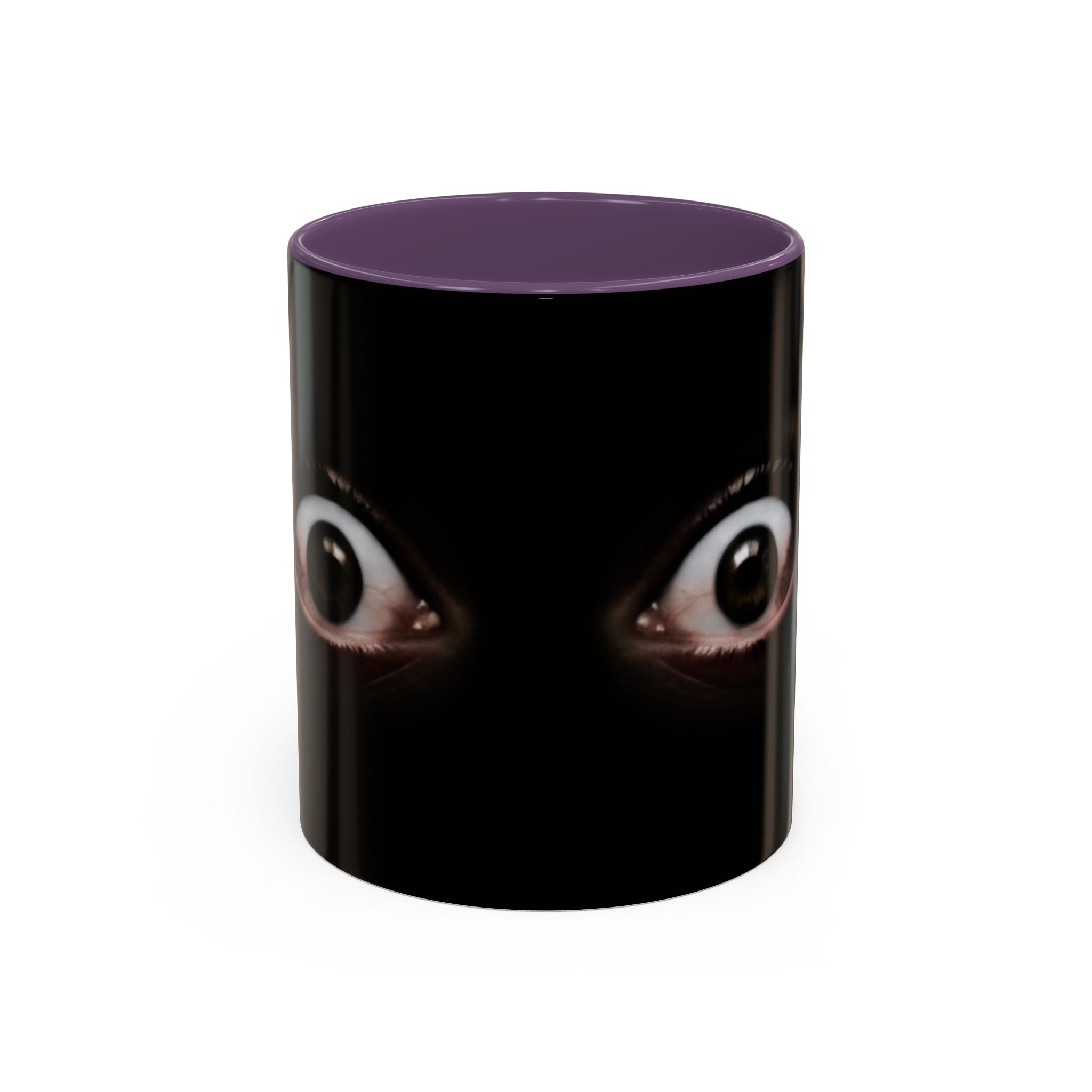 Wide Awake Eyes Black Ceramic Mug (11/15 oz)