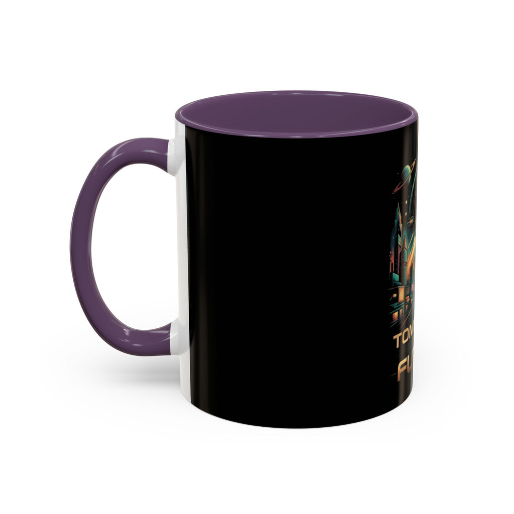 Tomorrow Is The Future Coffee Mug — Retro Space Rocket Accent Mug (11/15oz)