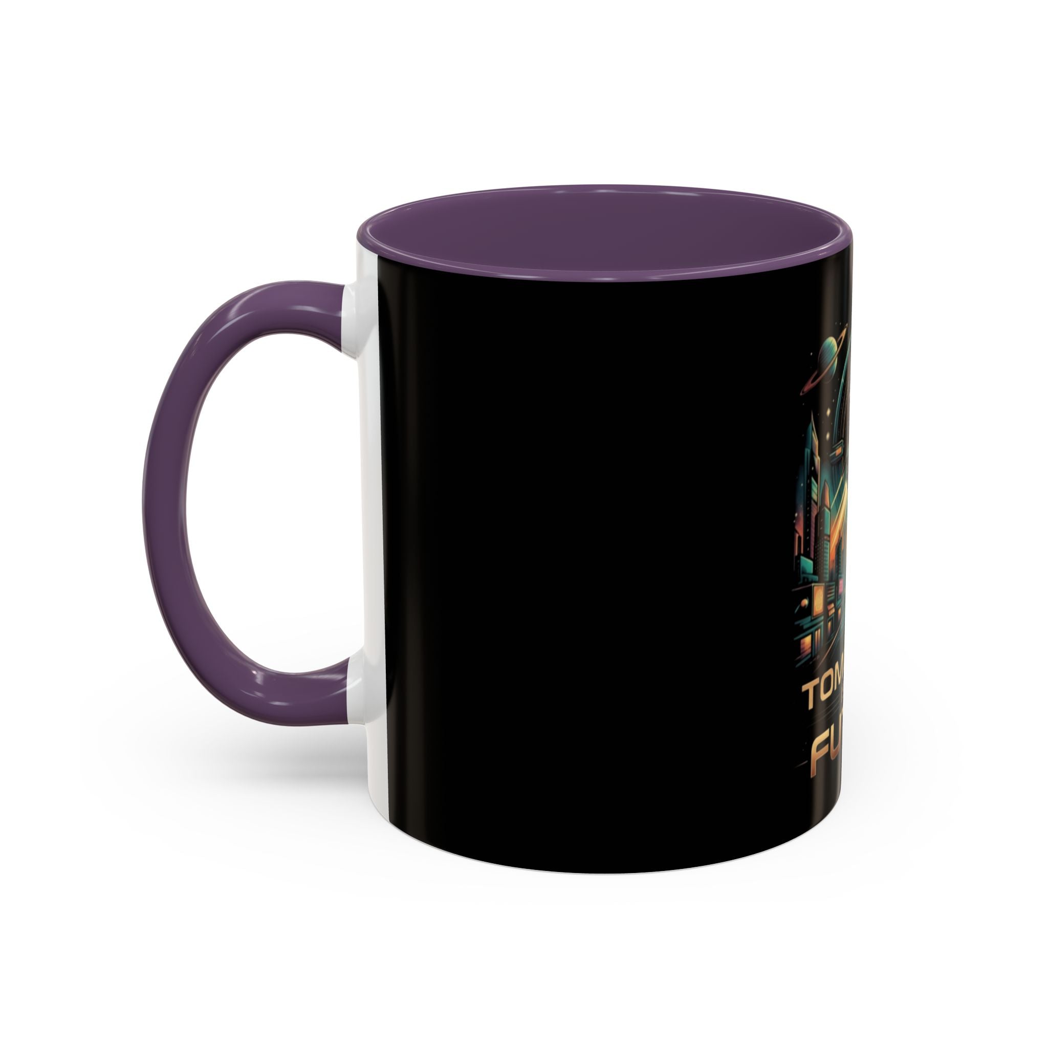 Tomorrow Is The Future Coffee Mug — Retro Space Rocket Accent Mug (11/15oz)