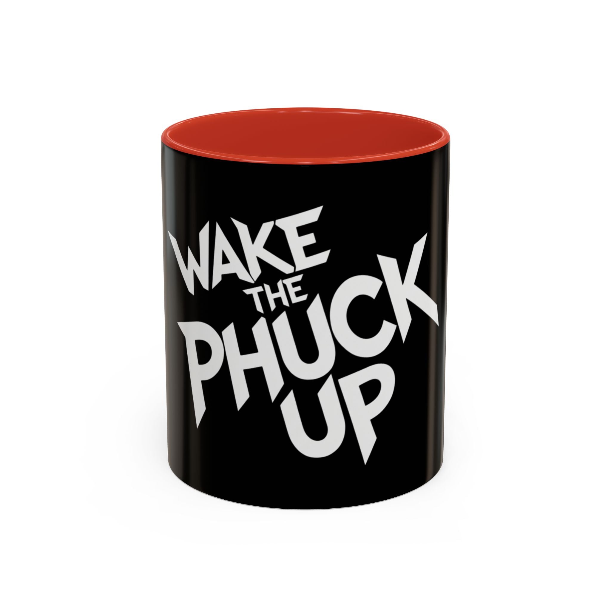 Wake the Phuck Up Coffee Mug   ( Funny Offensive Morning Mug, Bold Typography 11/15oz)
