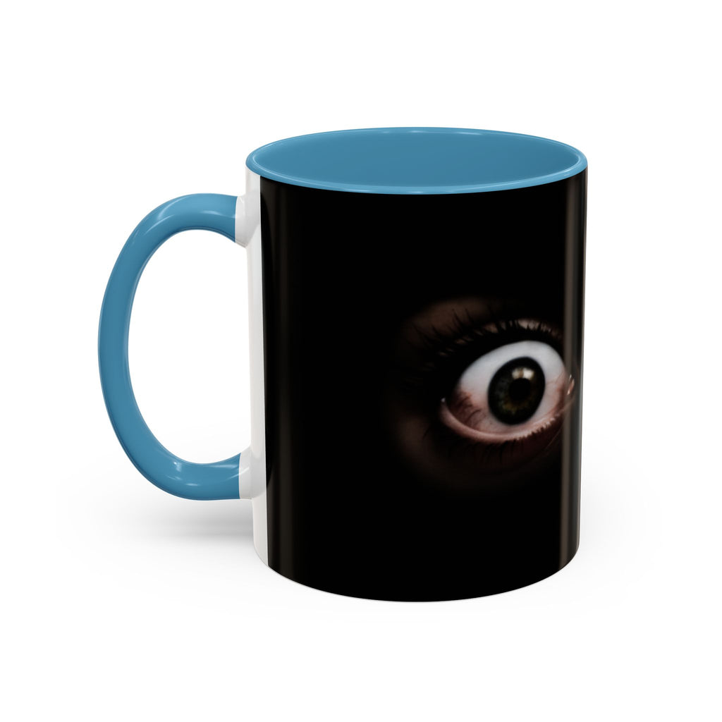Wide Awake Eyes Black Ceramic Mug (11/15 oz)