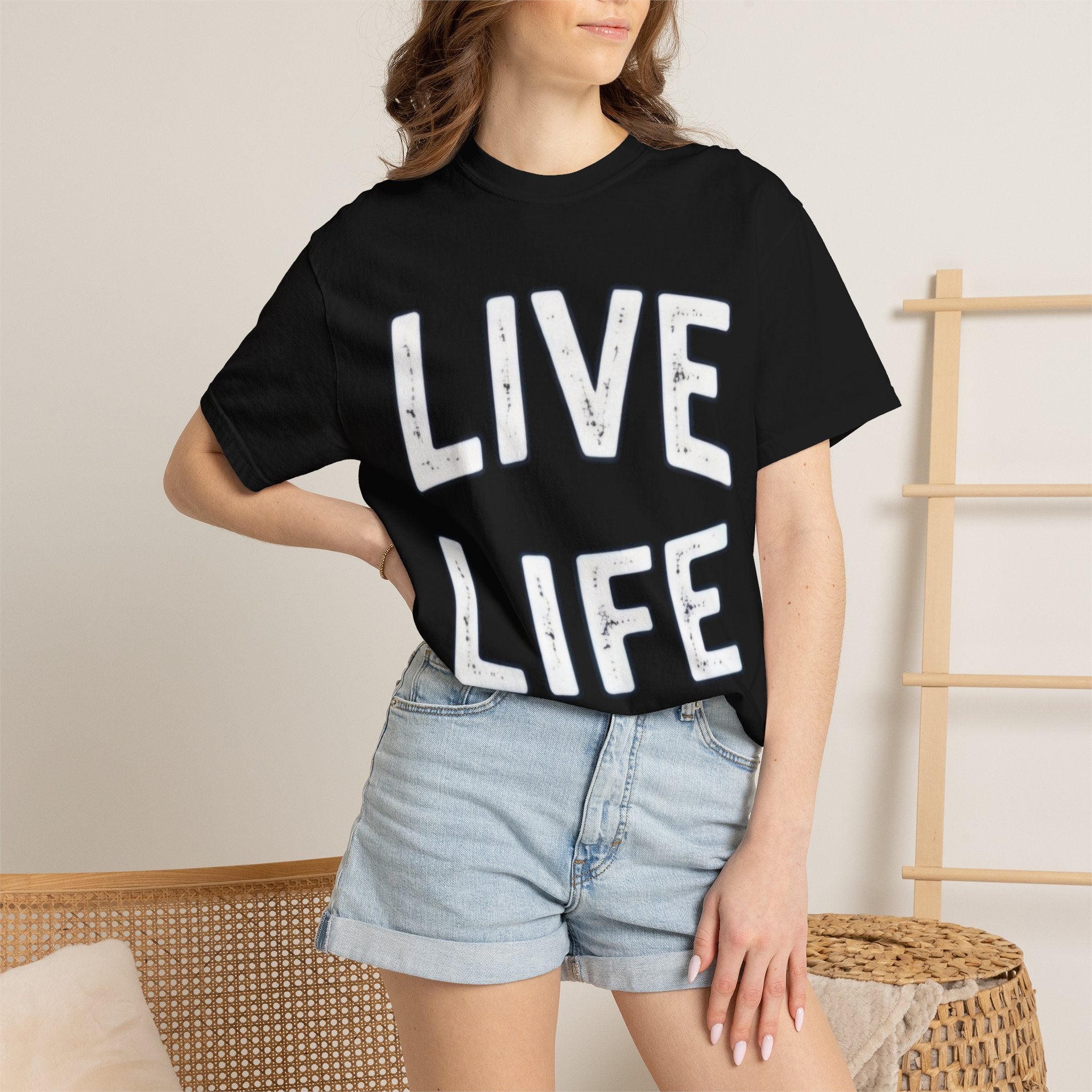 Live Life T-Shirt (White letttering)
