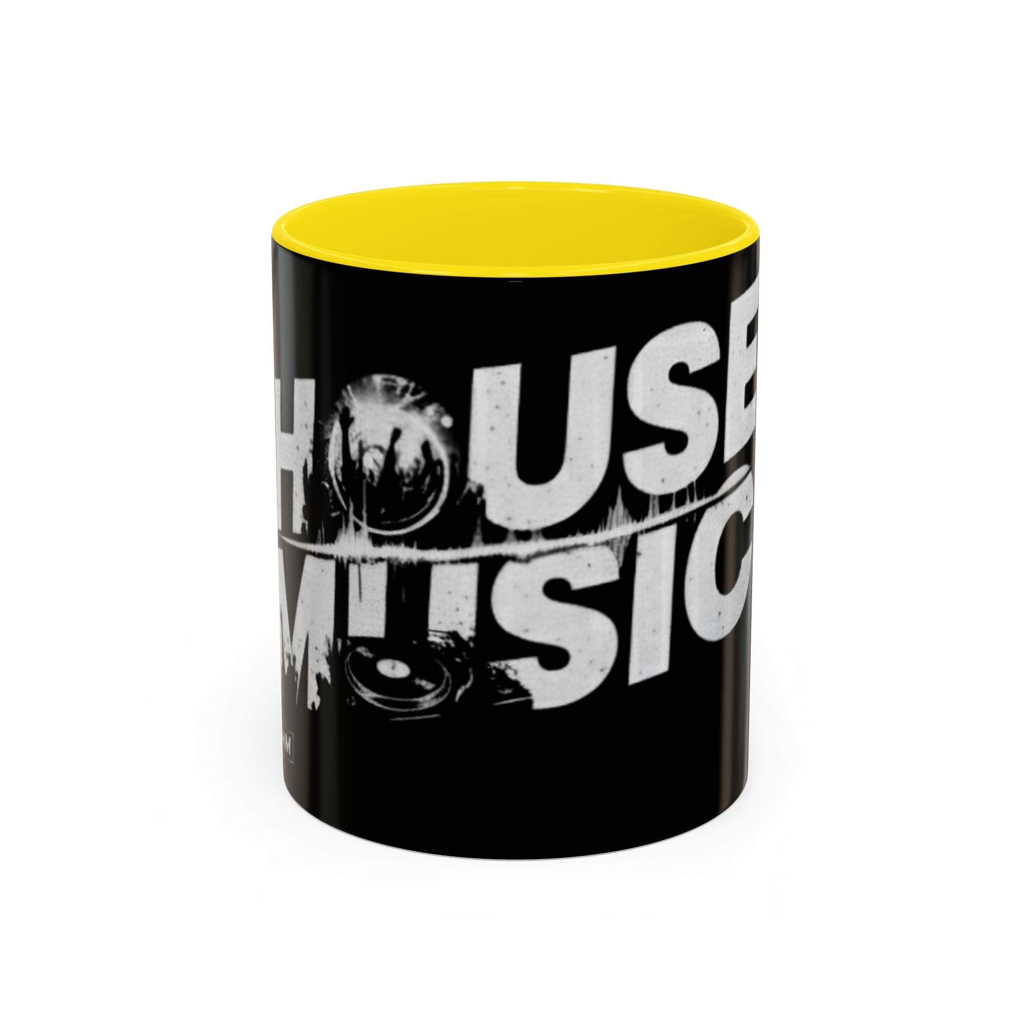 House Music Coffee Mug (Black DJ Turntable Design 11/15oz)