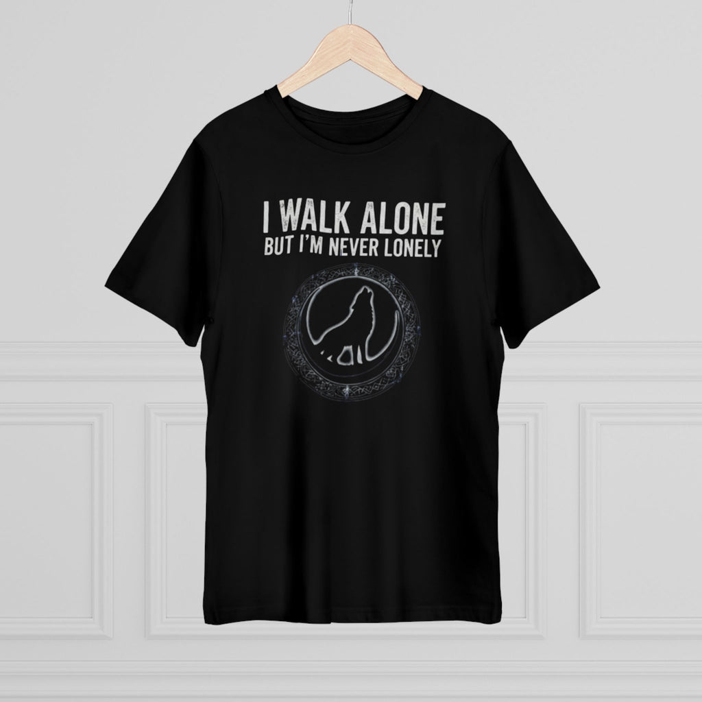 I Walk Alone But I’m Never Lonely T-Shirt — Wolf Circle Graphic Tee