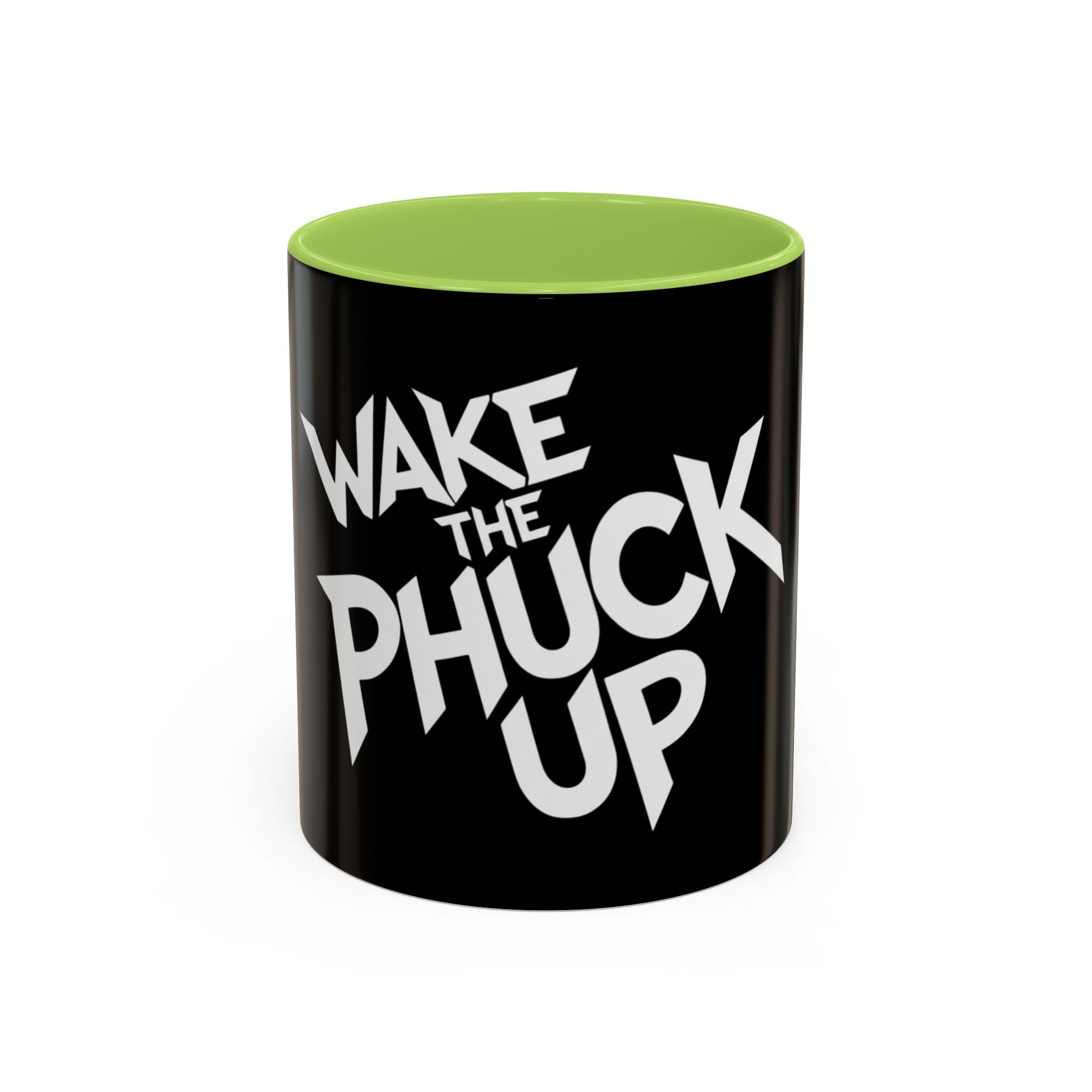 Wake the Phuck Up Coffee Mug   ( Funny Offensive Morning Mug, Bold Typography 11/15oz)