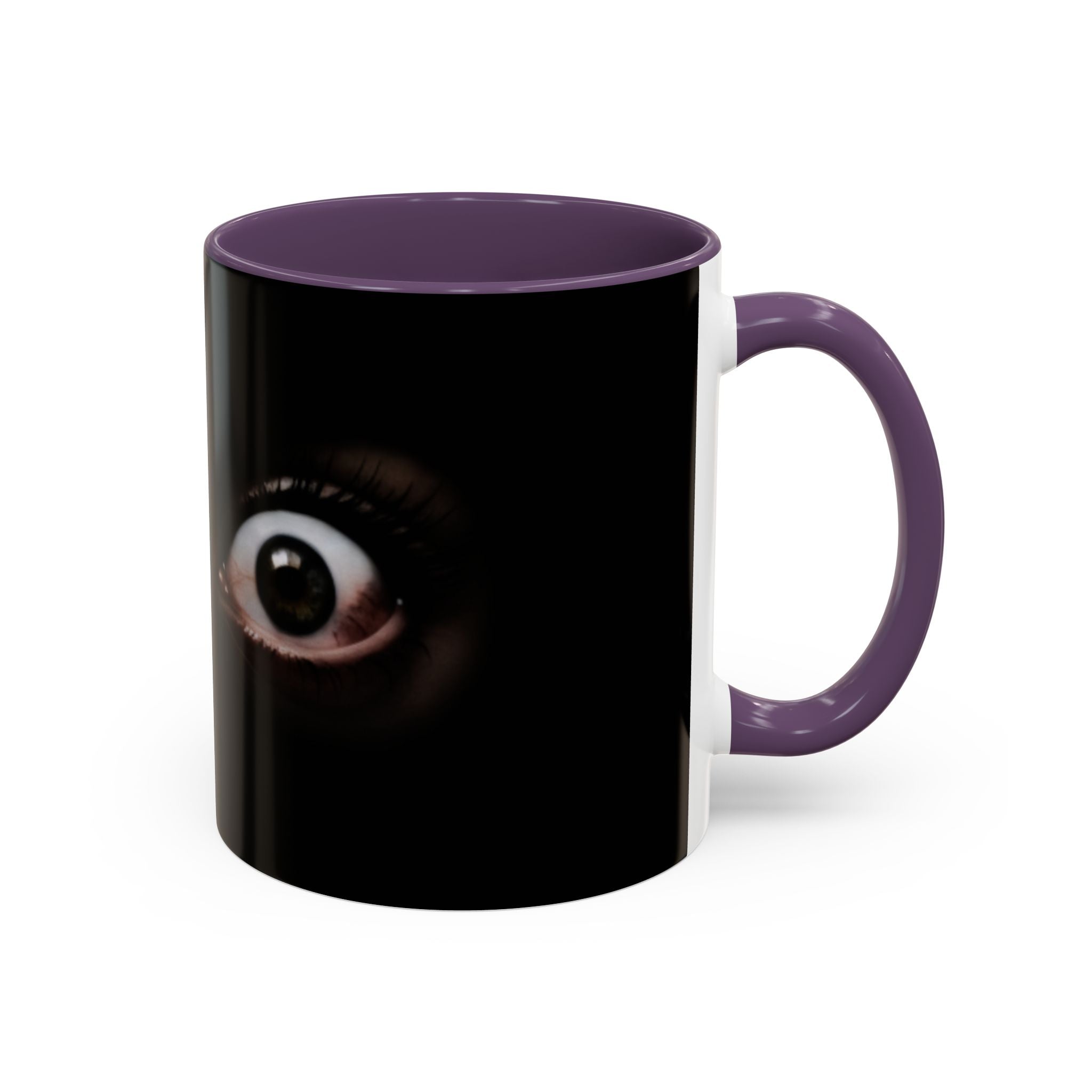 Wide Awake Eyes Black Ceramic Mug (11/15 oz)