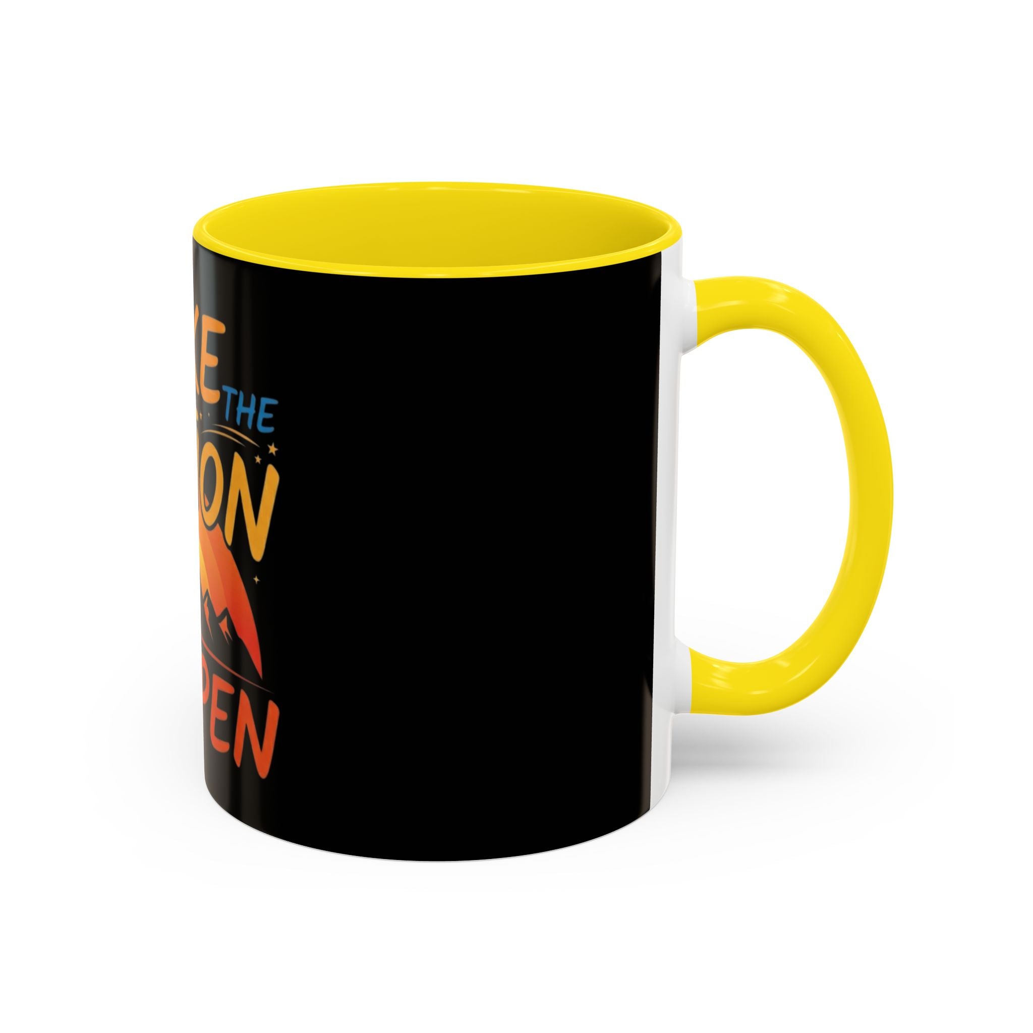 Make the Action Happen Coffee Mug — Motivational Black Accent Mug (11/15oz)