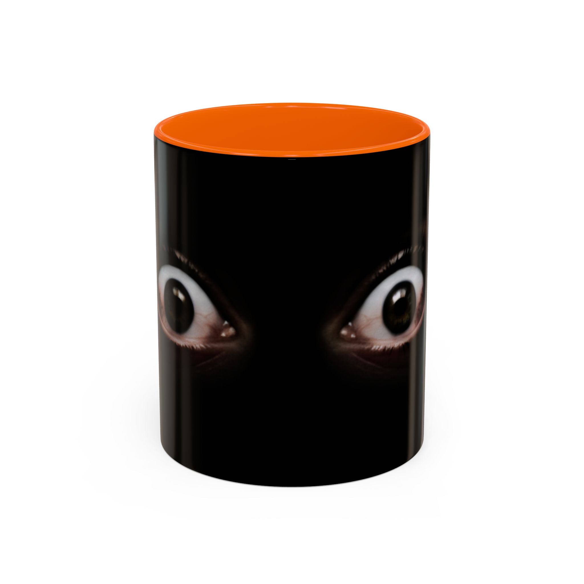 Wide Awake Eyes Black Ceramic Mug (11/15 oz)