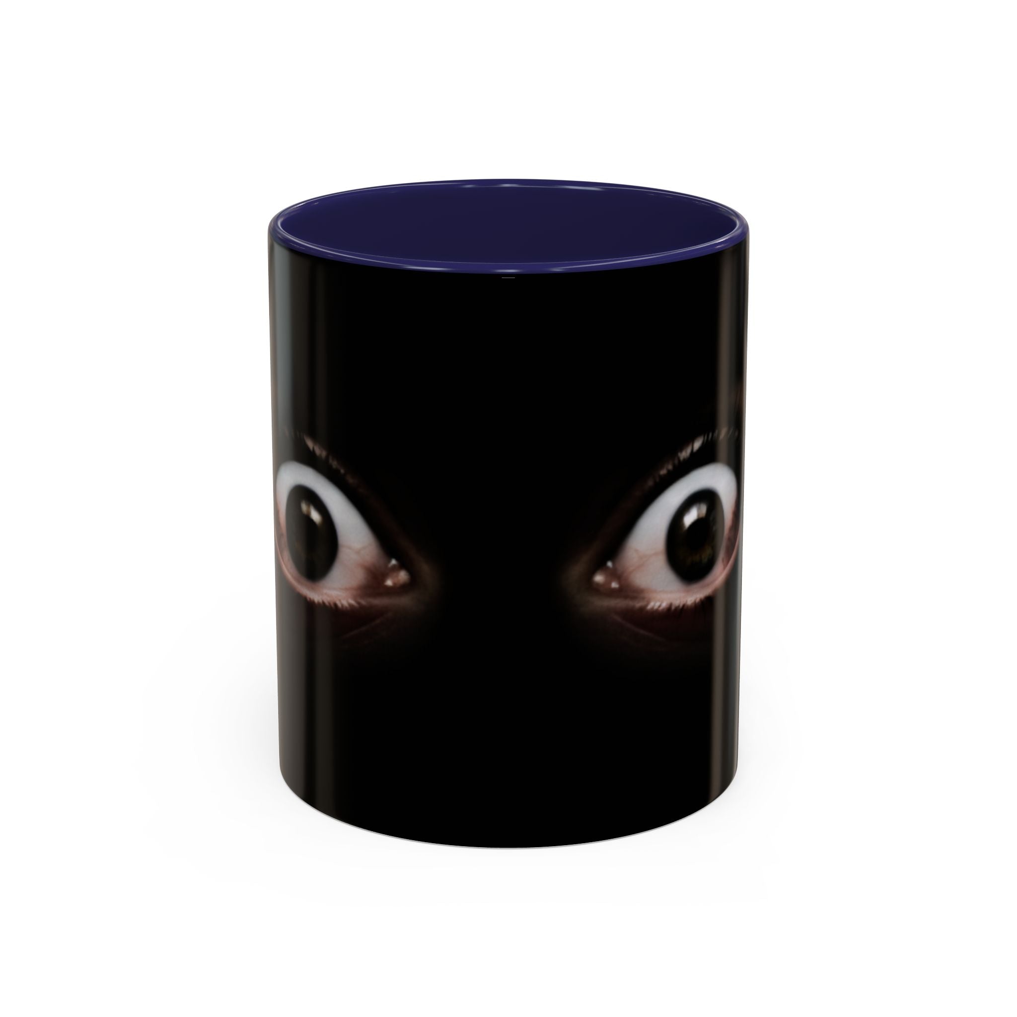 Wide Awake Eyes Black Ceramic Mug (11/15 oz)