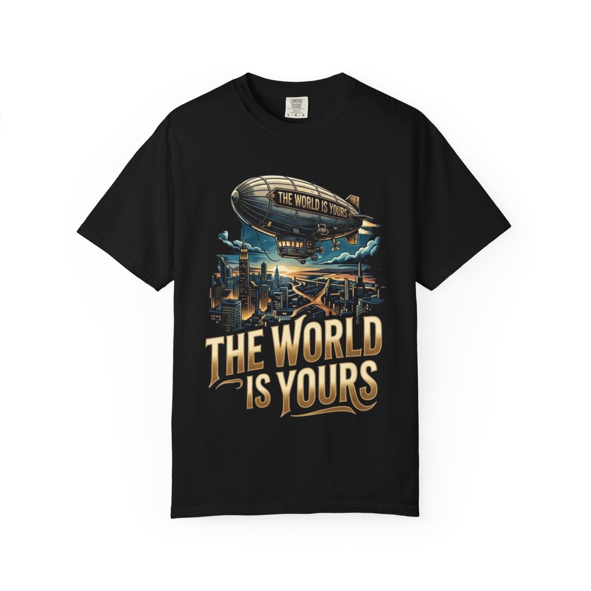 The World Is Yours Tee — Vintage Airship Graphic T-Shirt