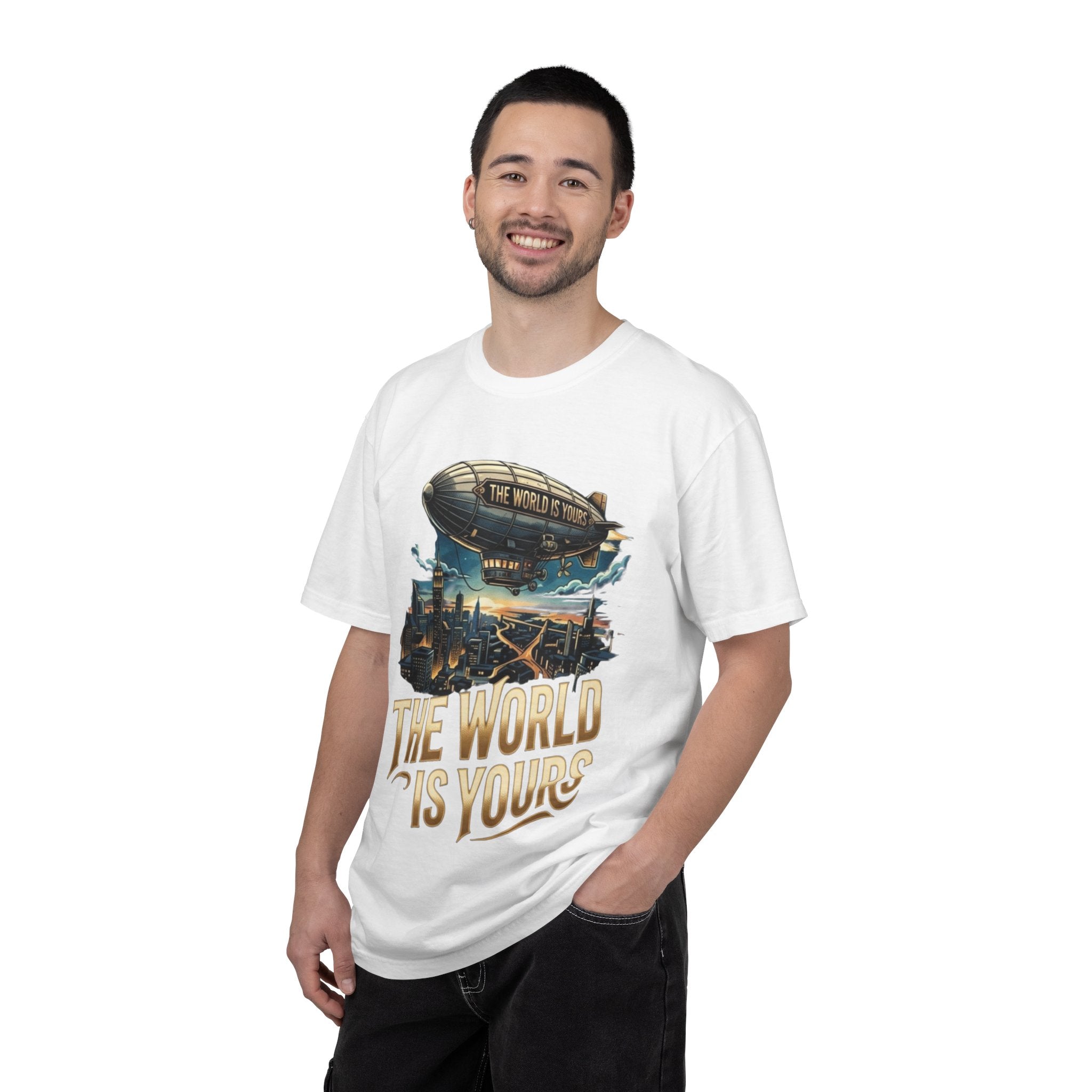 The World Is Yours Tee — Vintage Airship Graphic T-Shirt