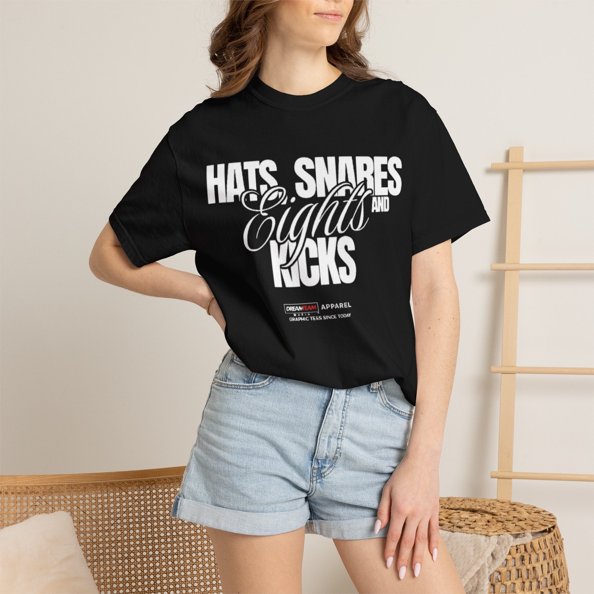 "Hats, Snares, Eights and Kicks" Graphic Tee