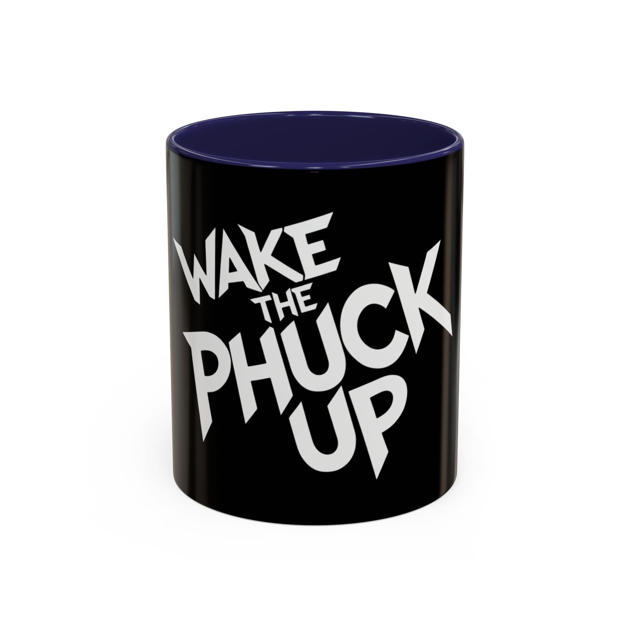 Wake the Phuck Up Coffee Mug   ( Funny Offensive Morning Mug, Bold Typography 11/15oz)