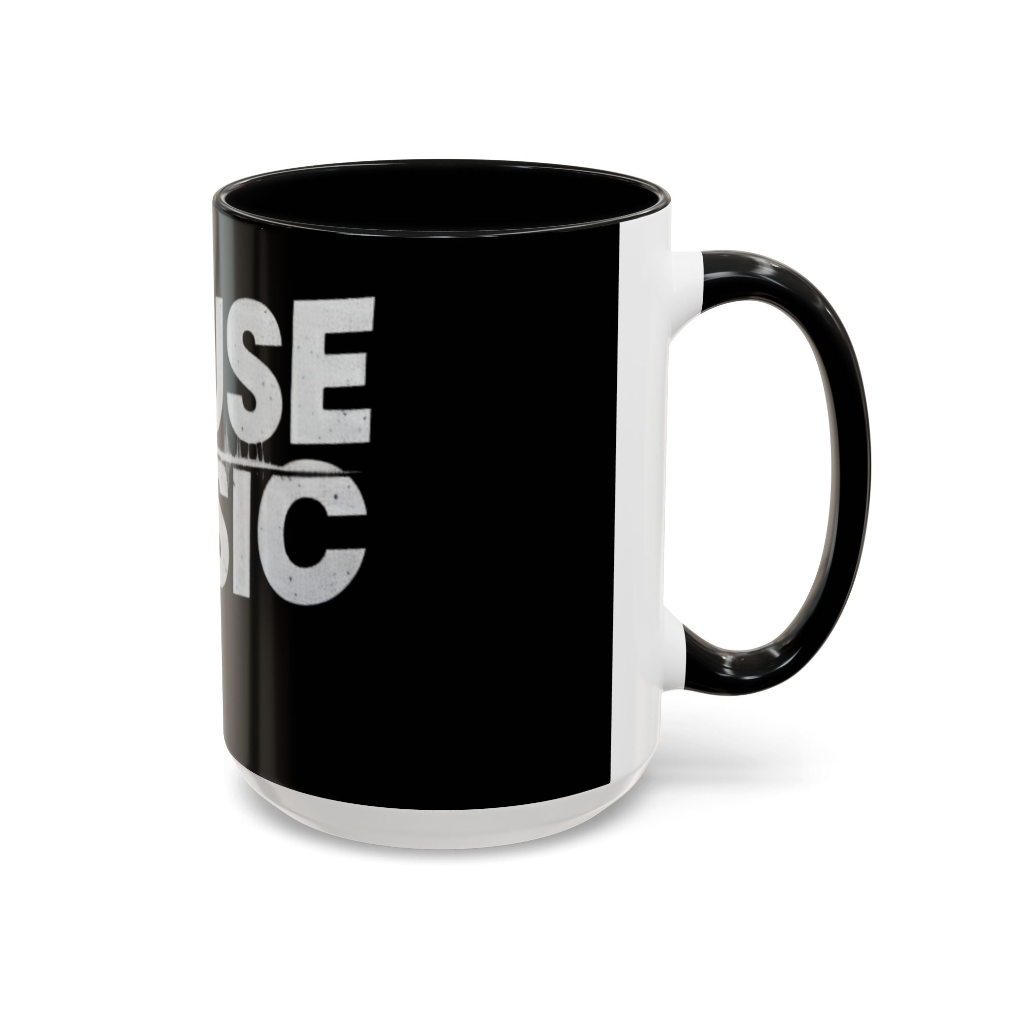 House Music Coffee Mug (Black DJ Turntable Design 11/15oz)