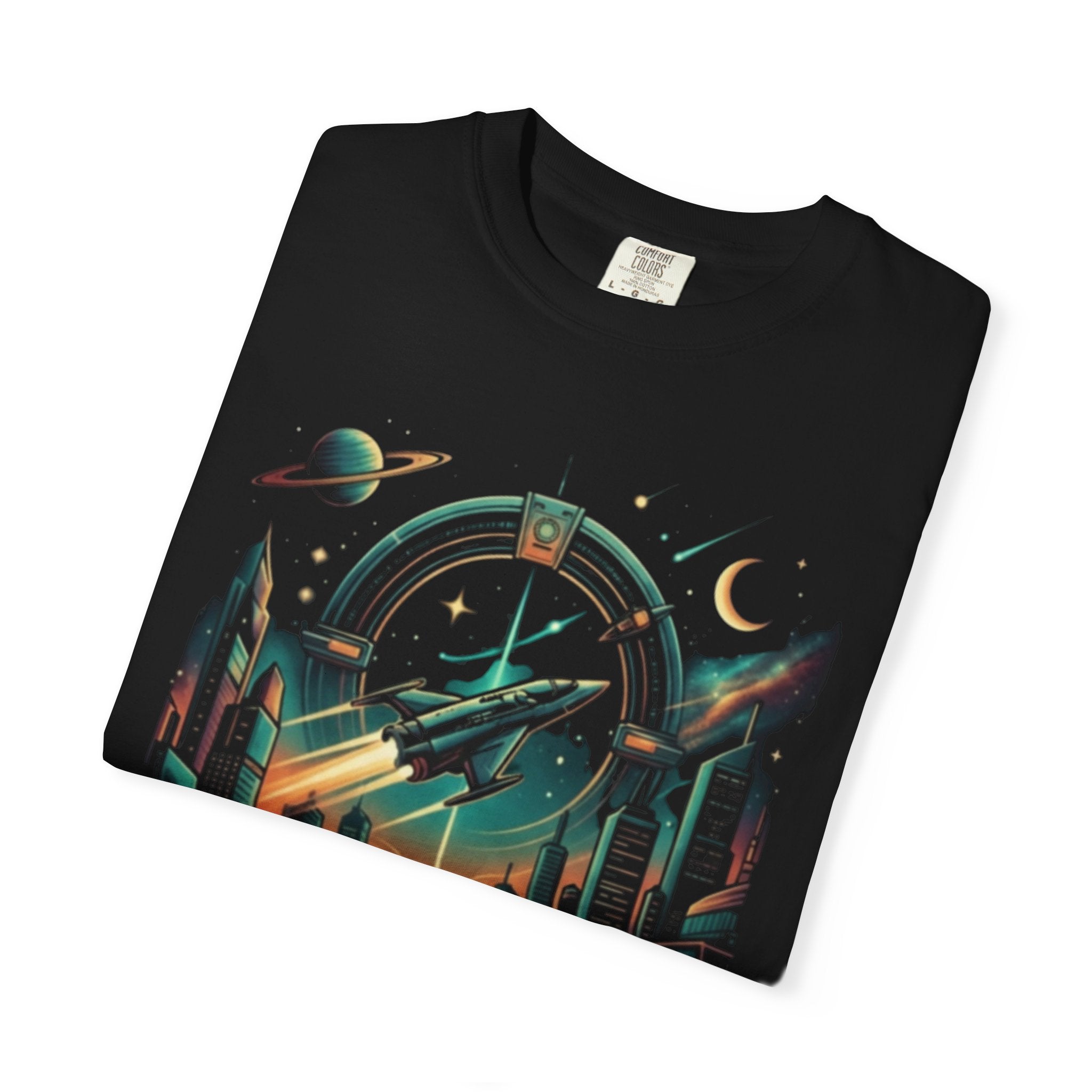 Tomorrow Is The Future T-Shirt — Retro Futurism Cityscape Tee