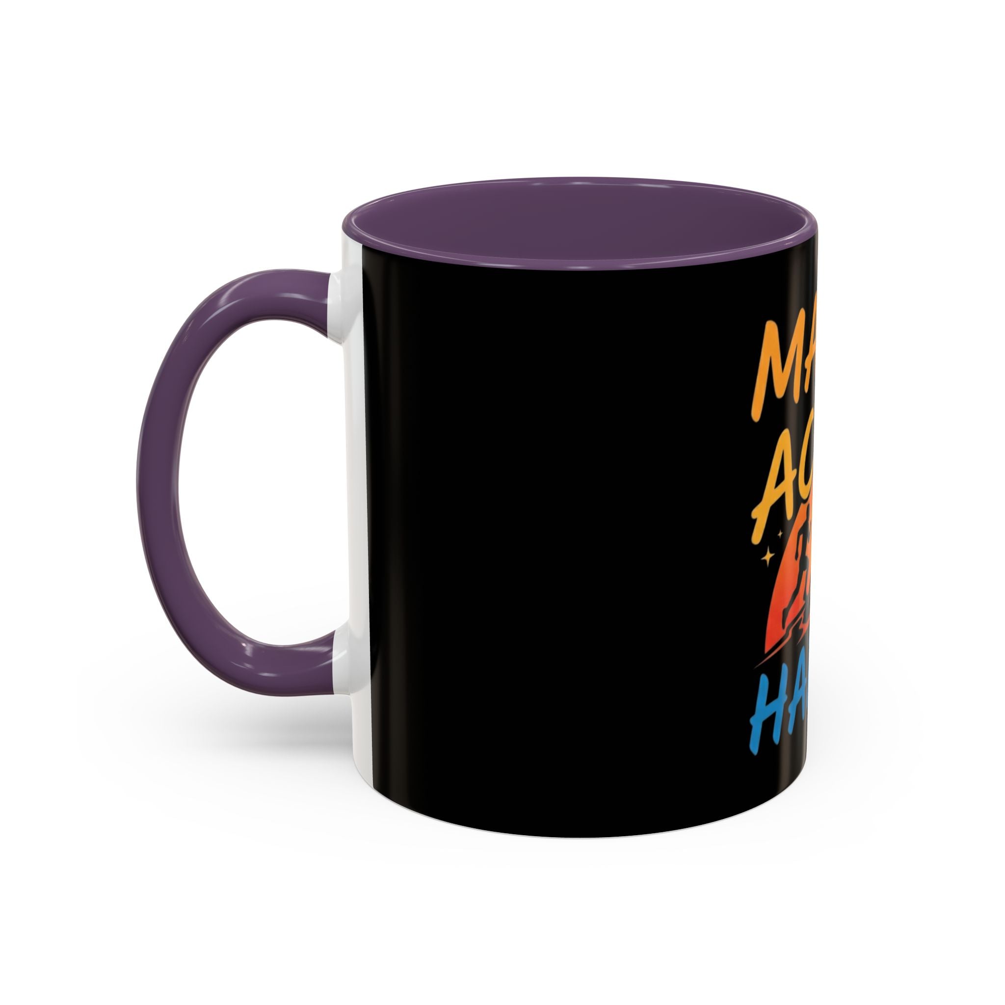 Make the Action Happen Coffee Mug — Motivational Black Accent Mug (11/15oz)