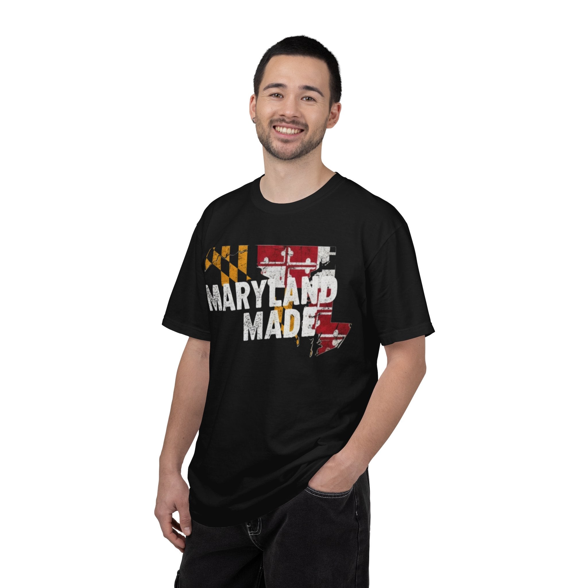 Maryland Made T-Shirt  (Distressed State Flag Tee)