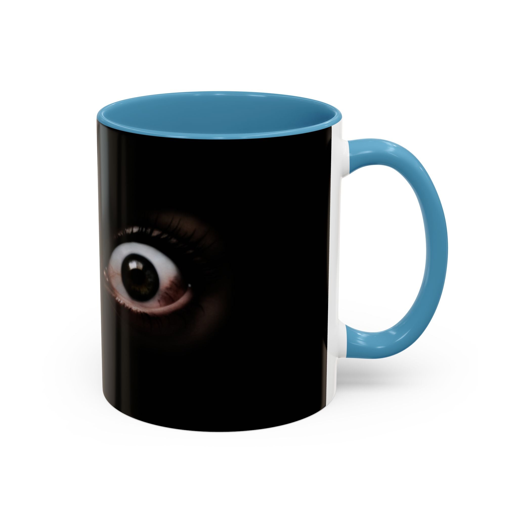 Wide Awake Eyes Black Ceramic Mug (11/15 oz)