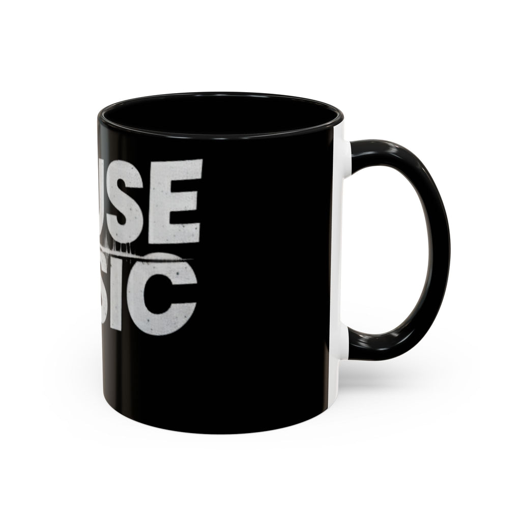 House Music Coffee Mug (Black DJ Turntable Design 11/15oz)