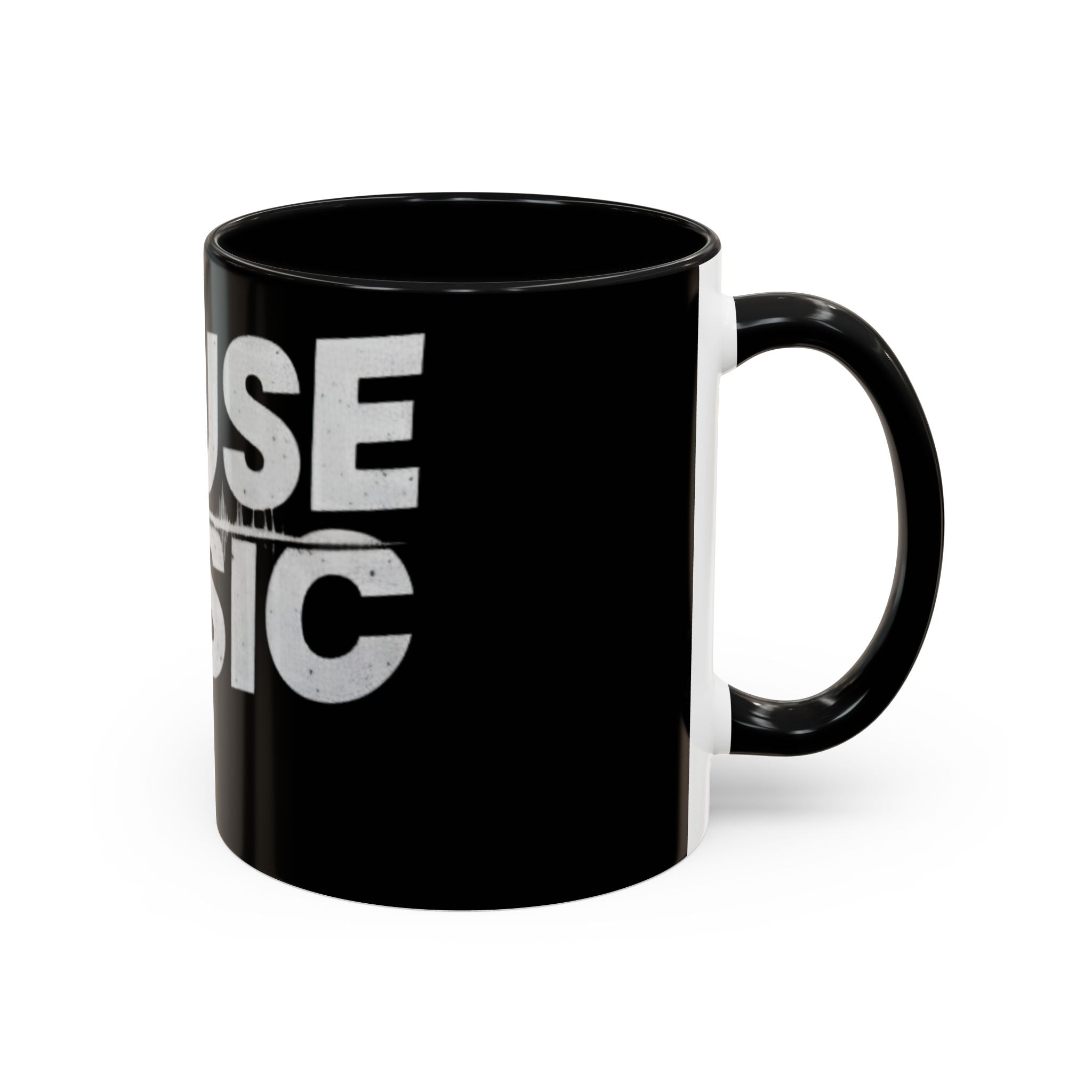 House Music Coffee Mug (Black DJ Turntable Design 11/15oz)