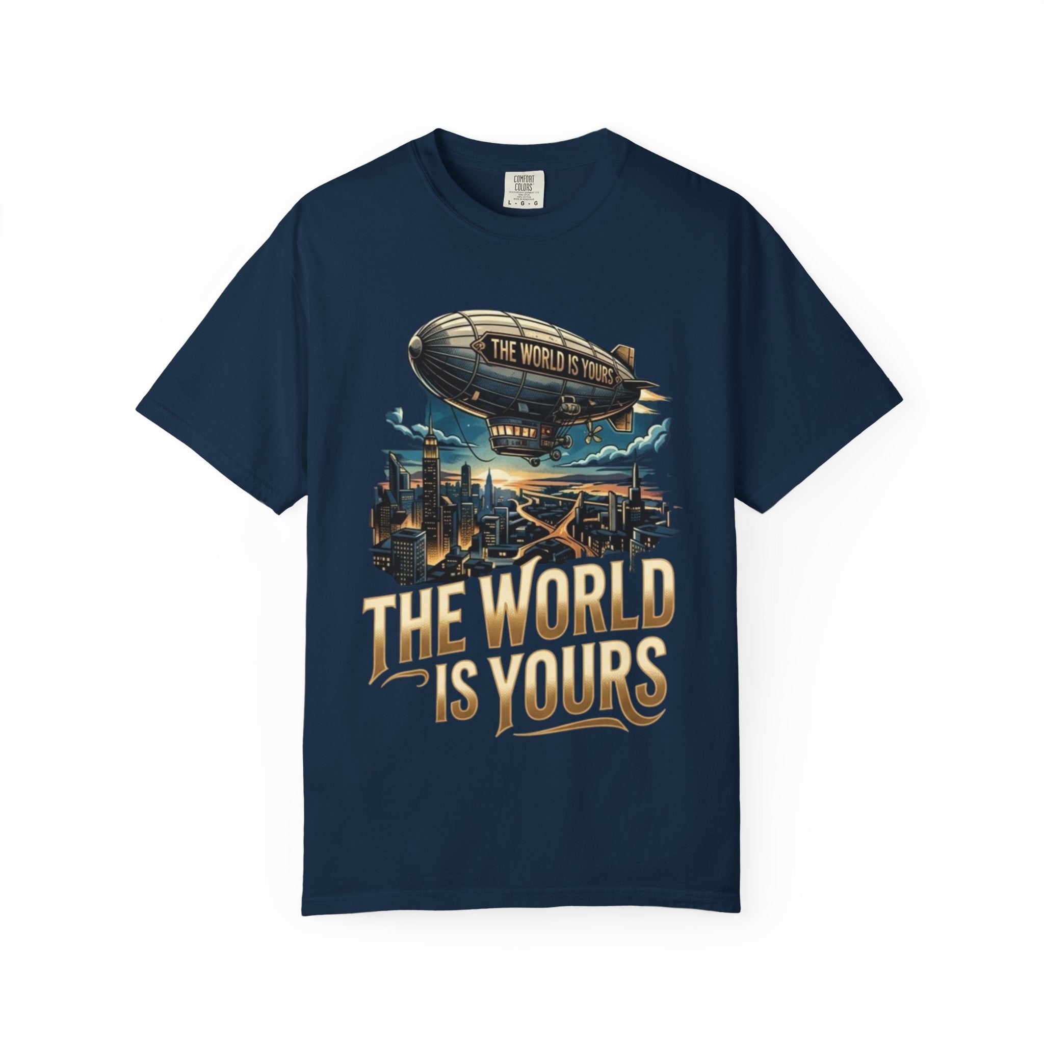 The World Is Yours Tee — Vintage Airship Graphic T-Shirt