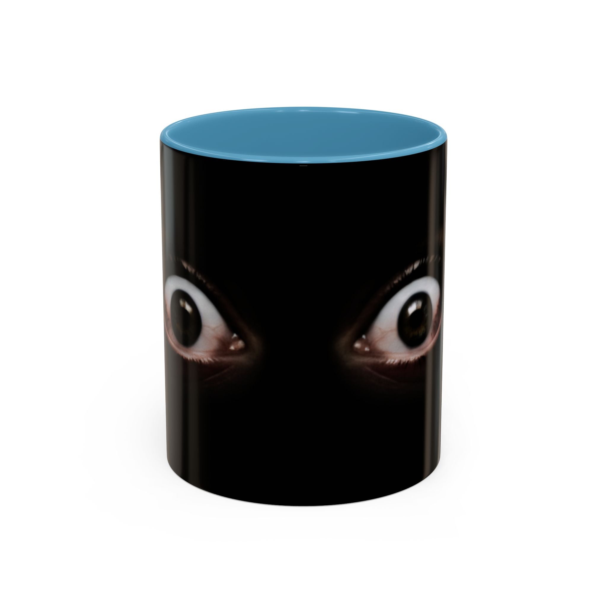 Wide Awake Eyes Black Ceramic Mug (11/15 oz)