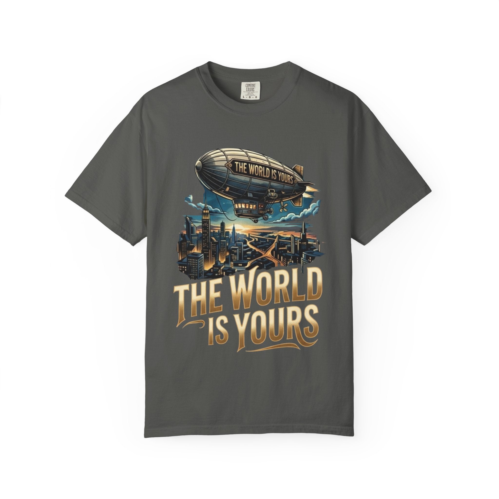 The World Is Yours Tee — Vintage Airship Graphic T-Shirt