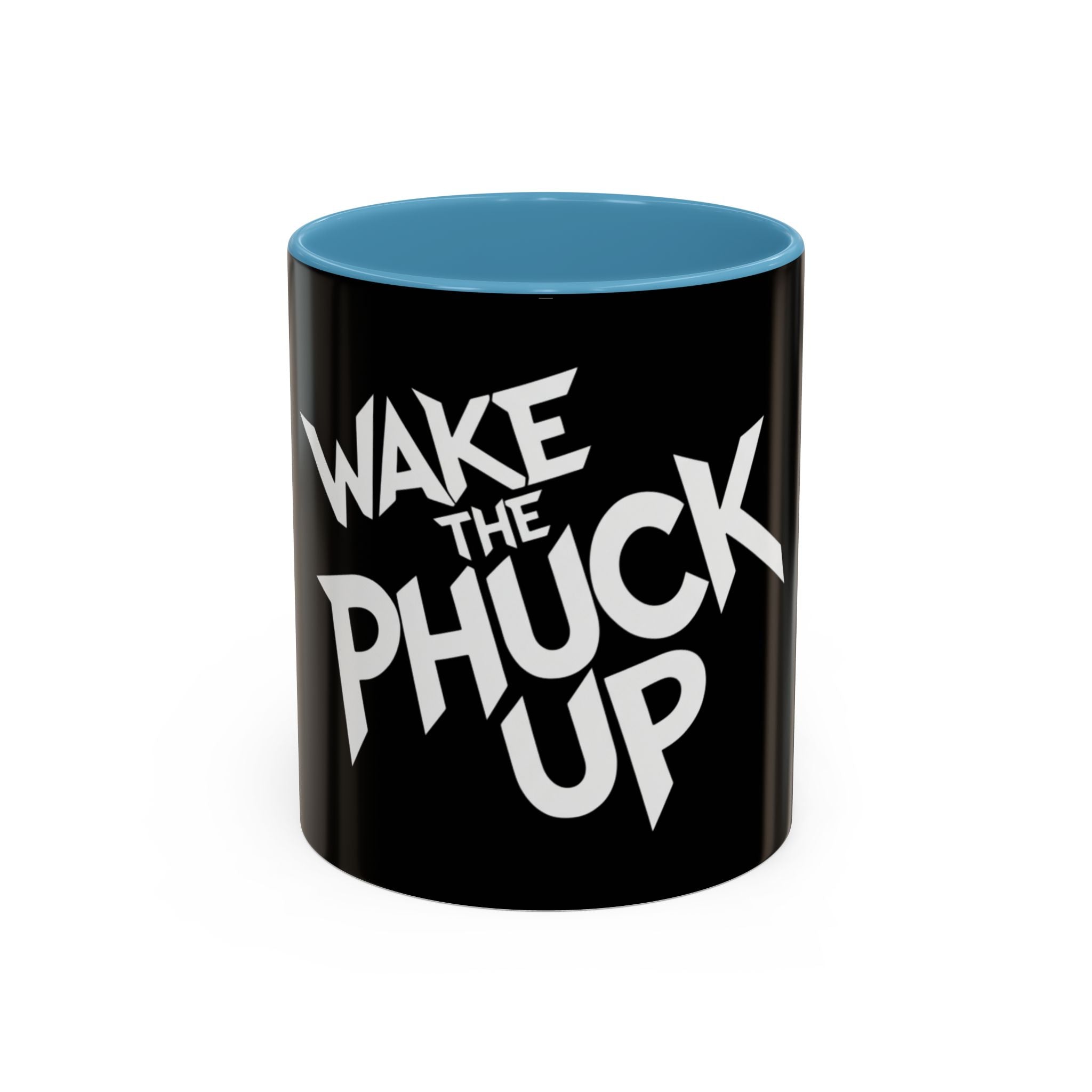 Wake the Phuck Up Coffee Mug   ( Funny Offensive Morning Mug, Bold Typography 11/15oz)