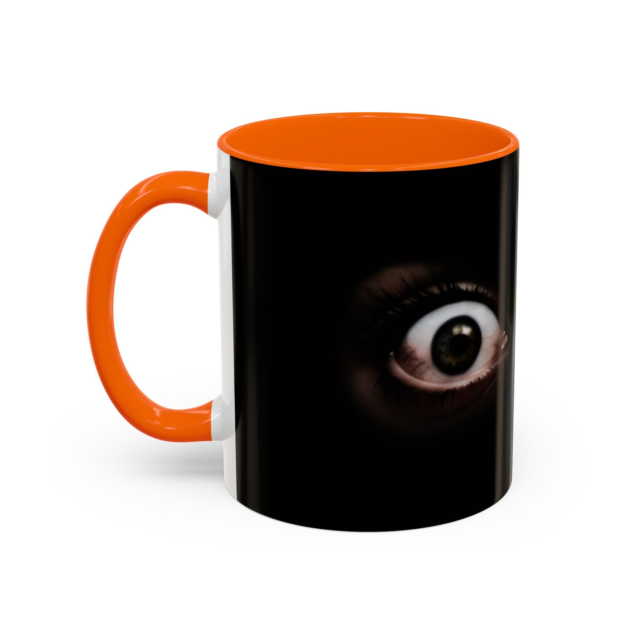 Wide Awake Eyes Black Ceramic Mug (11/15 oz)