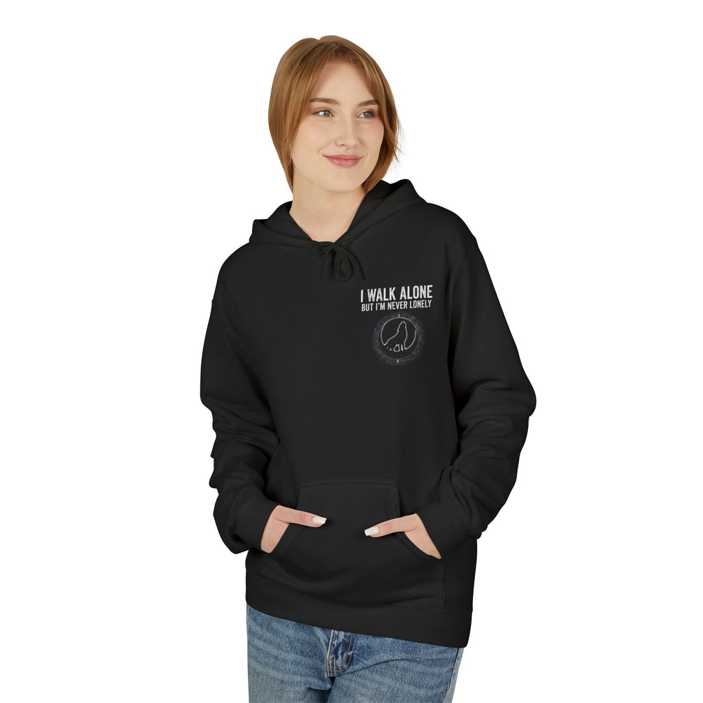 "I Walk Alone But I'm Never Lonely" Graphic Pullover