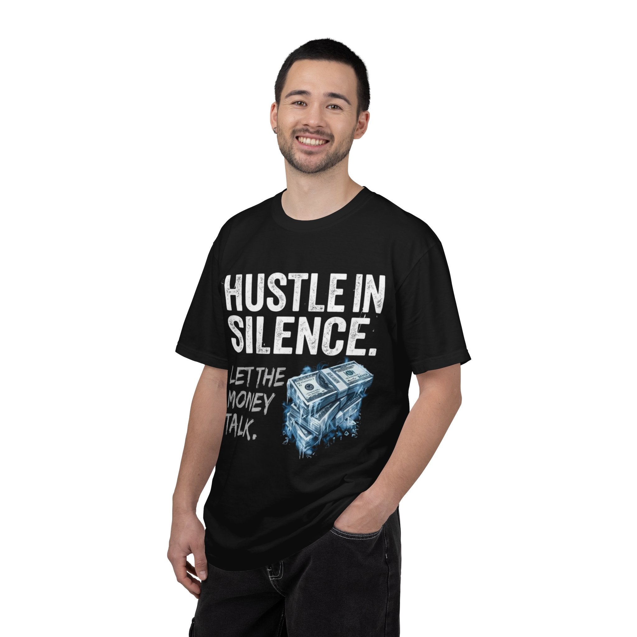 Hustle In Silence Tee — "Let the Money Talk" Money Graphic T-Shirt