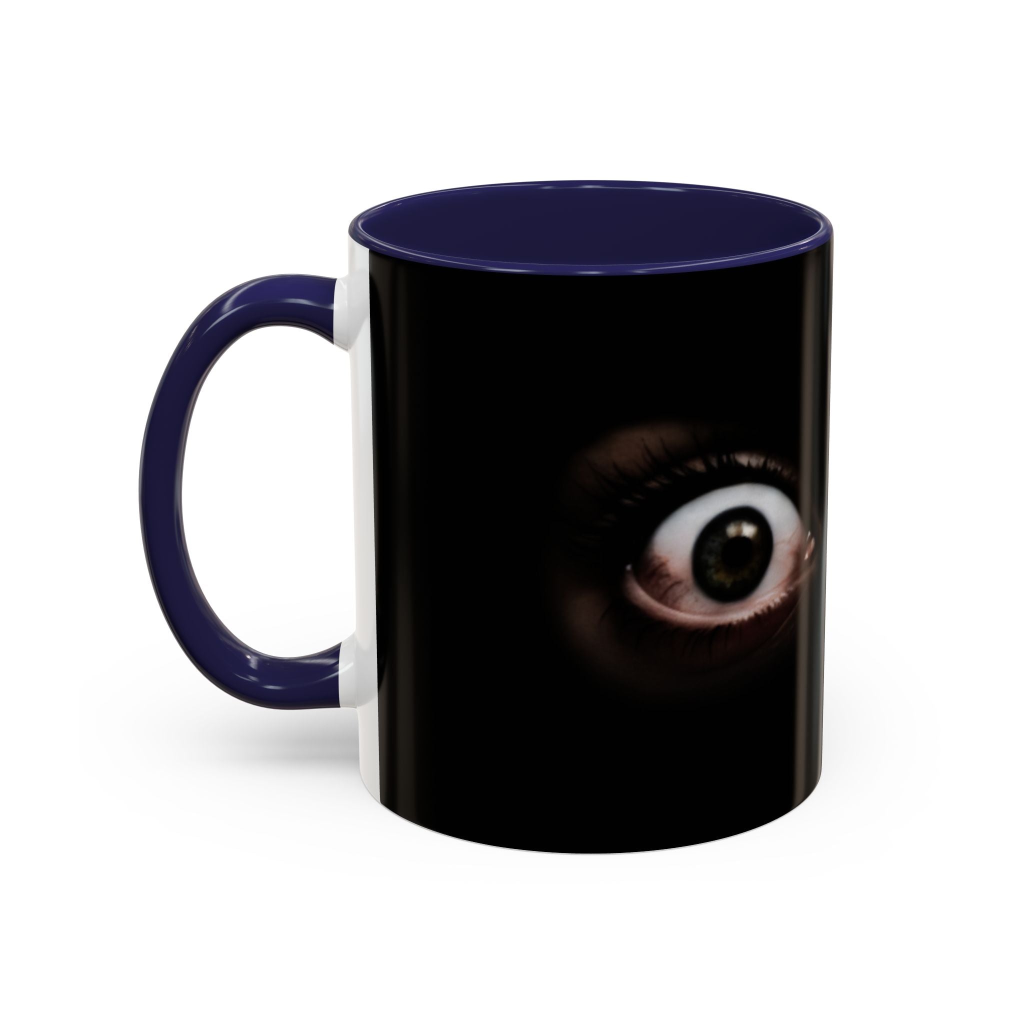 Wide Awake Eyes Black Ceramic Mug (11/15 oz)