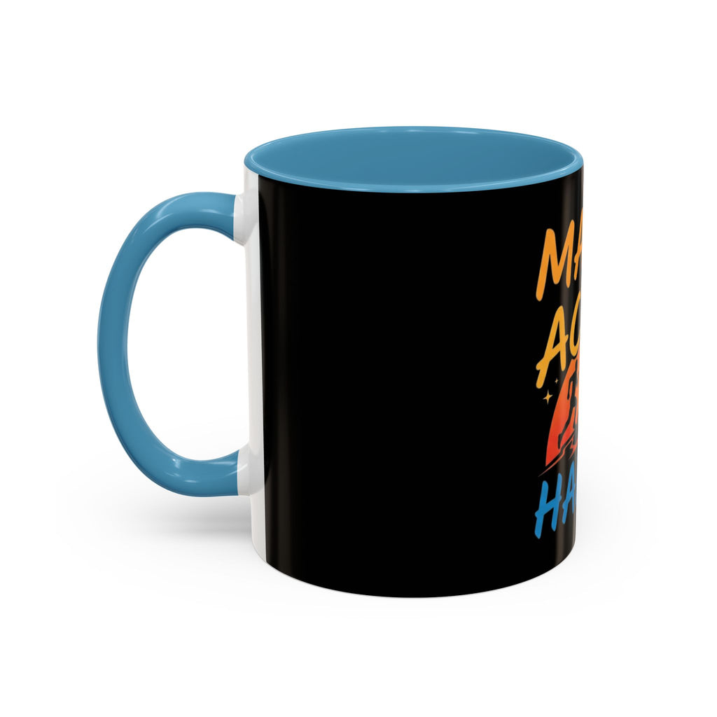 Make the Action Happen Coffee Mug — Motivational Black Accent Mug (11/15oz)