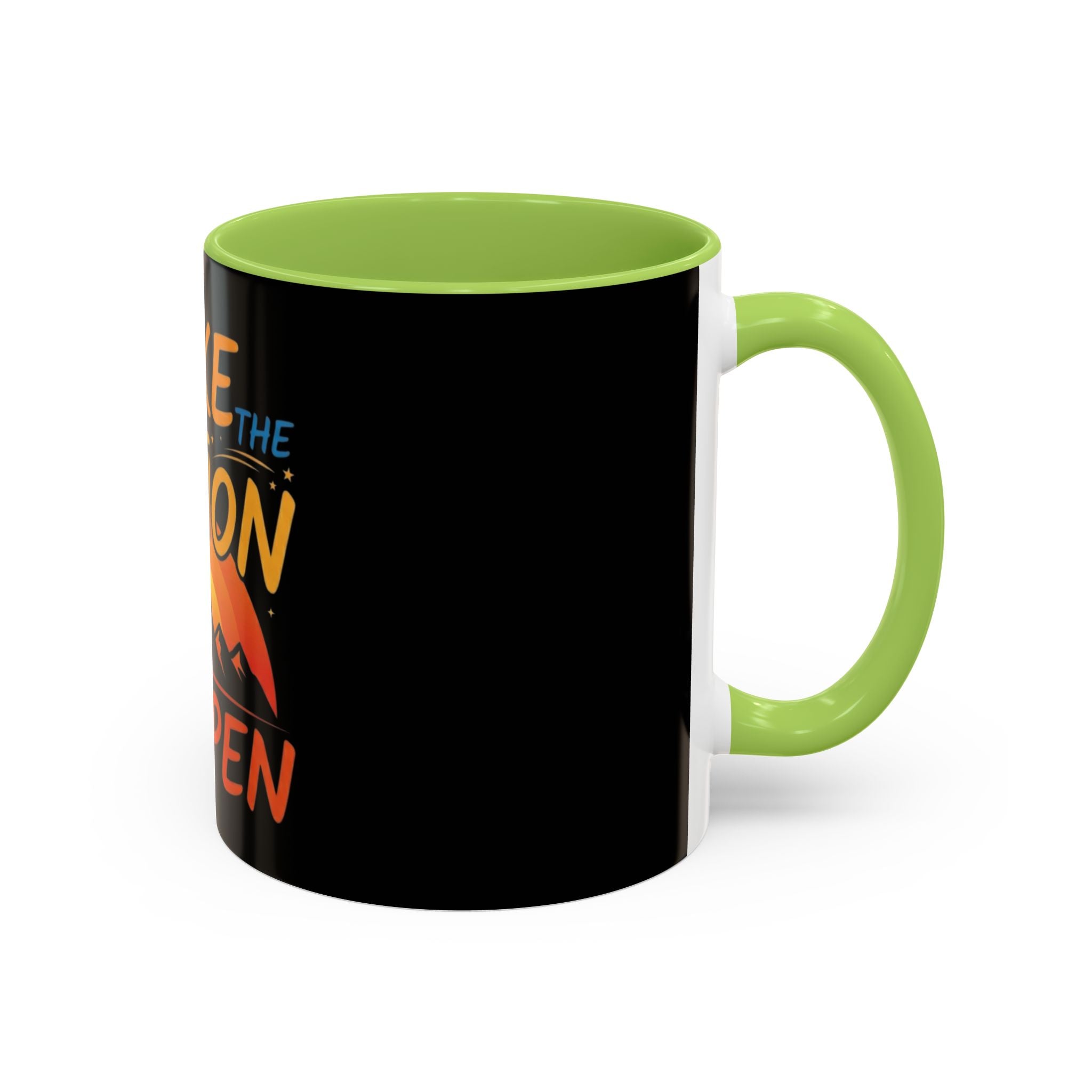 Make the Action Happen Coffee Mug — Motivational Black Accent Mug (11/15oz)