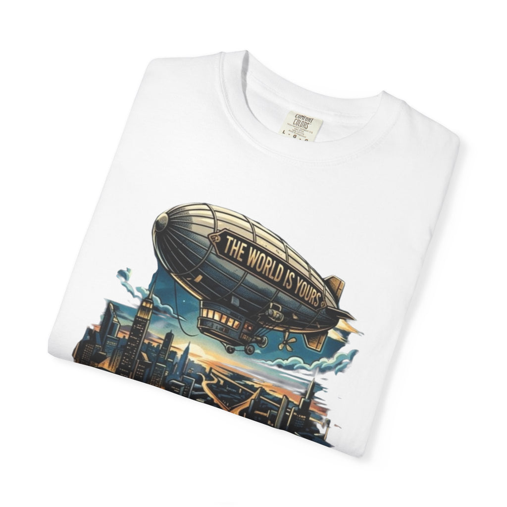 The World Is Yours Tee — Vintage Airship Graphic T-Shirt