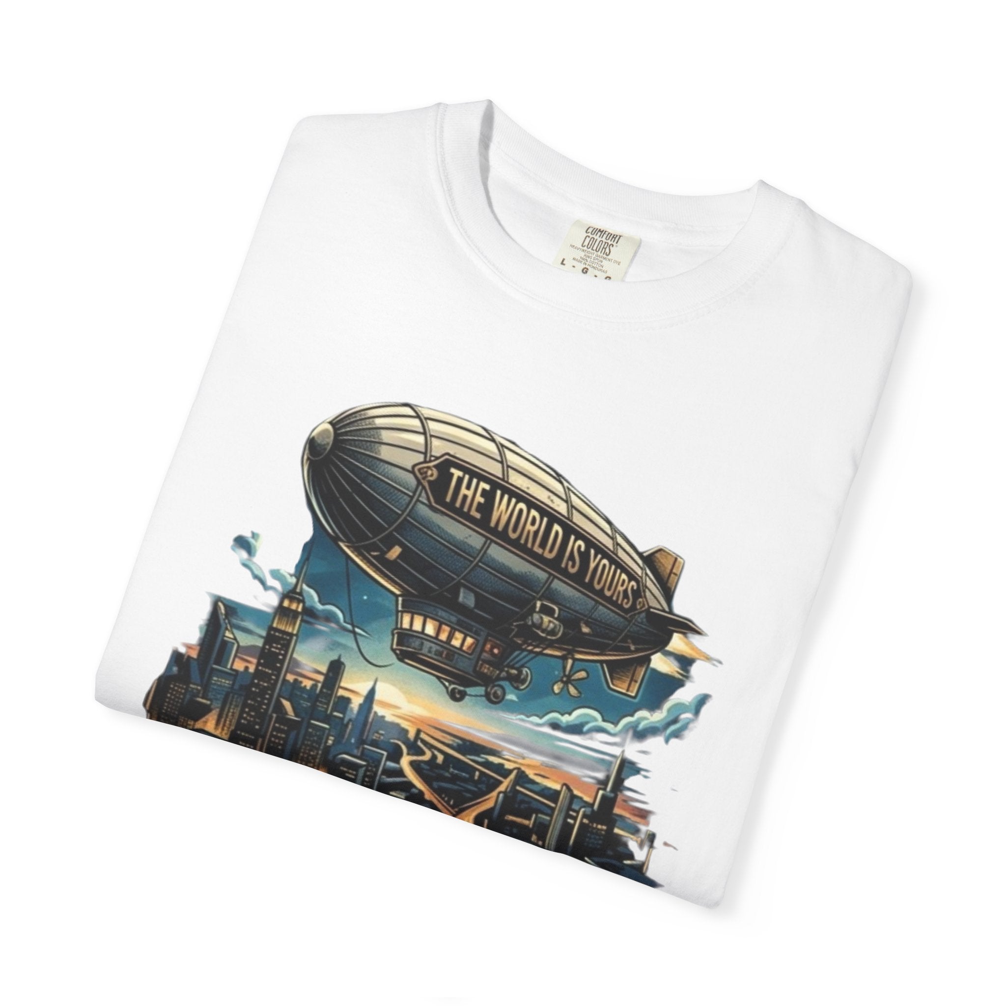 The World Is Yours Tee — Vintage Airship Graphic T-Shirt