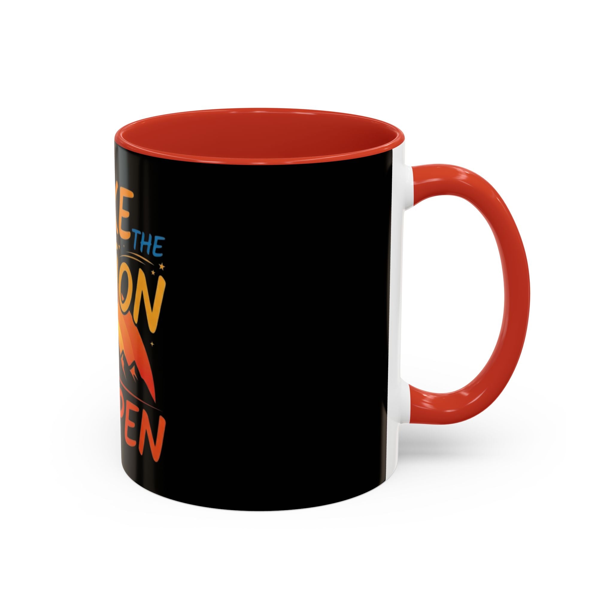 Make the Action Happen Coffee Mug — Motivational Black Accent Mug (11/15oz)