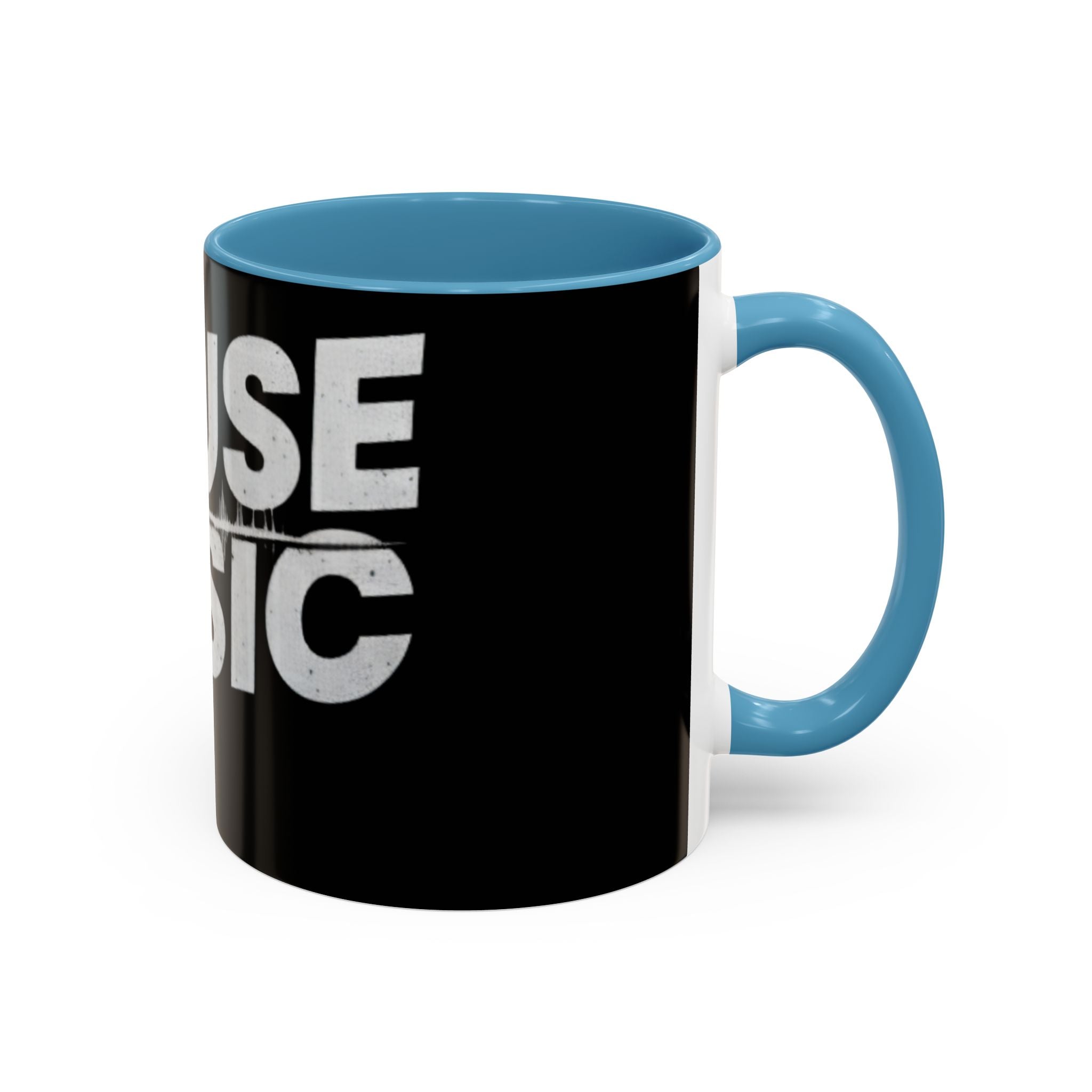 House Music Coffee Mug (Black DJ Turntable Design 11/15oz)